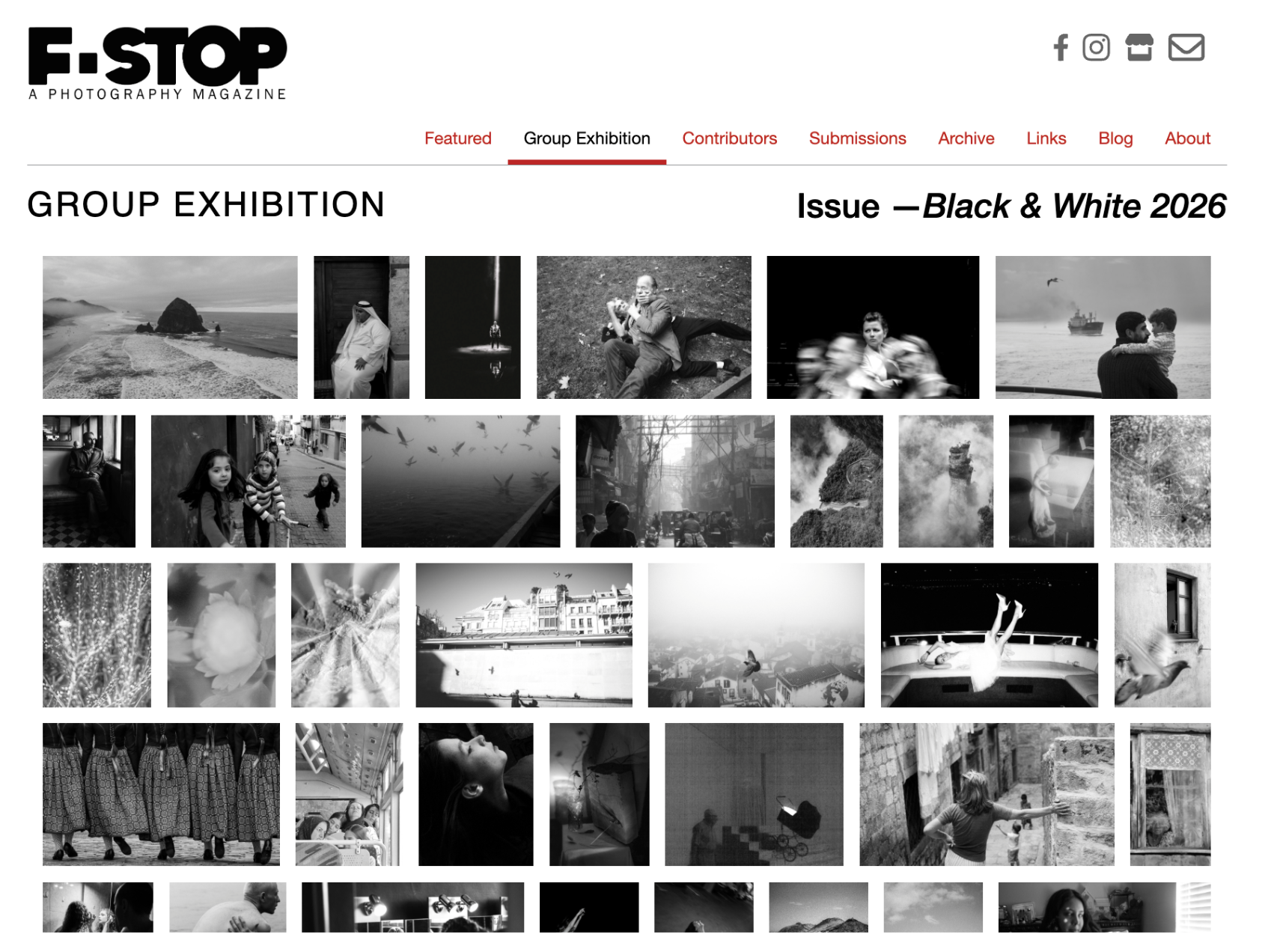 "Black &amp; White 2026" – F-Stop Magazine, Issue #136. Online Group Exhibition
