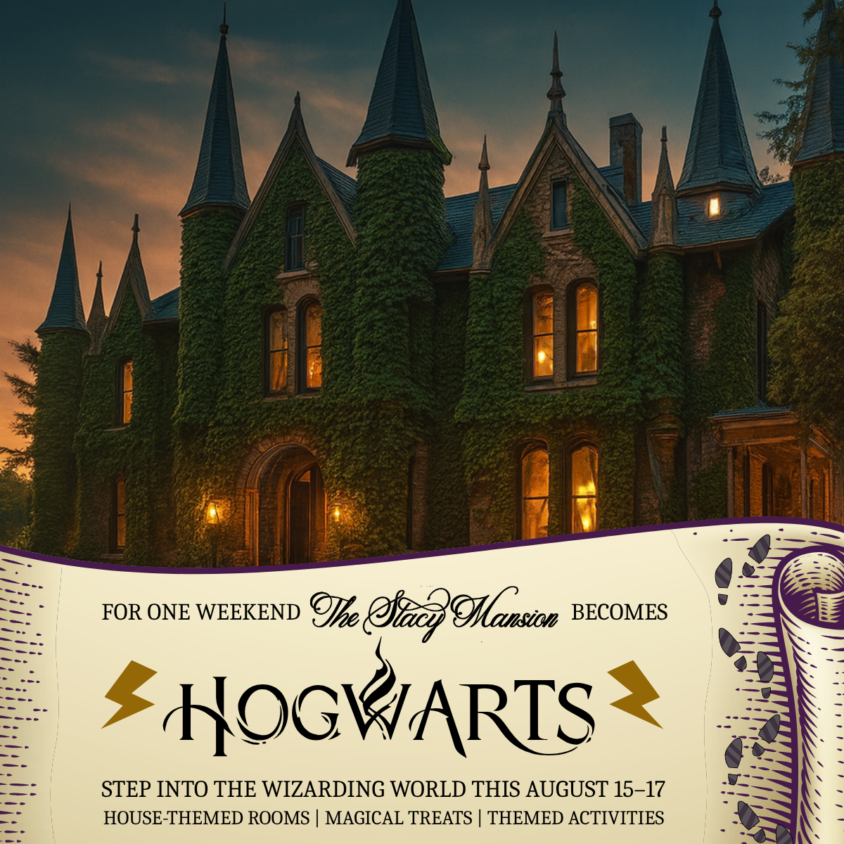 Wizarding Weekend @ Hogwarts (aka The Stacy Mansion)