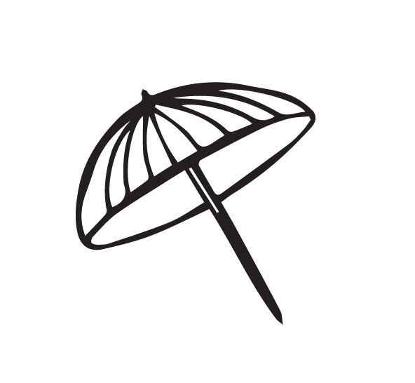 Illustration of a beach umbrella