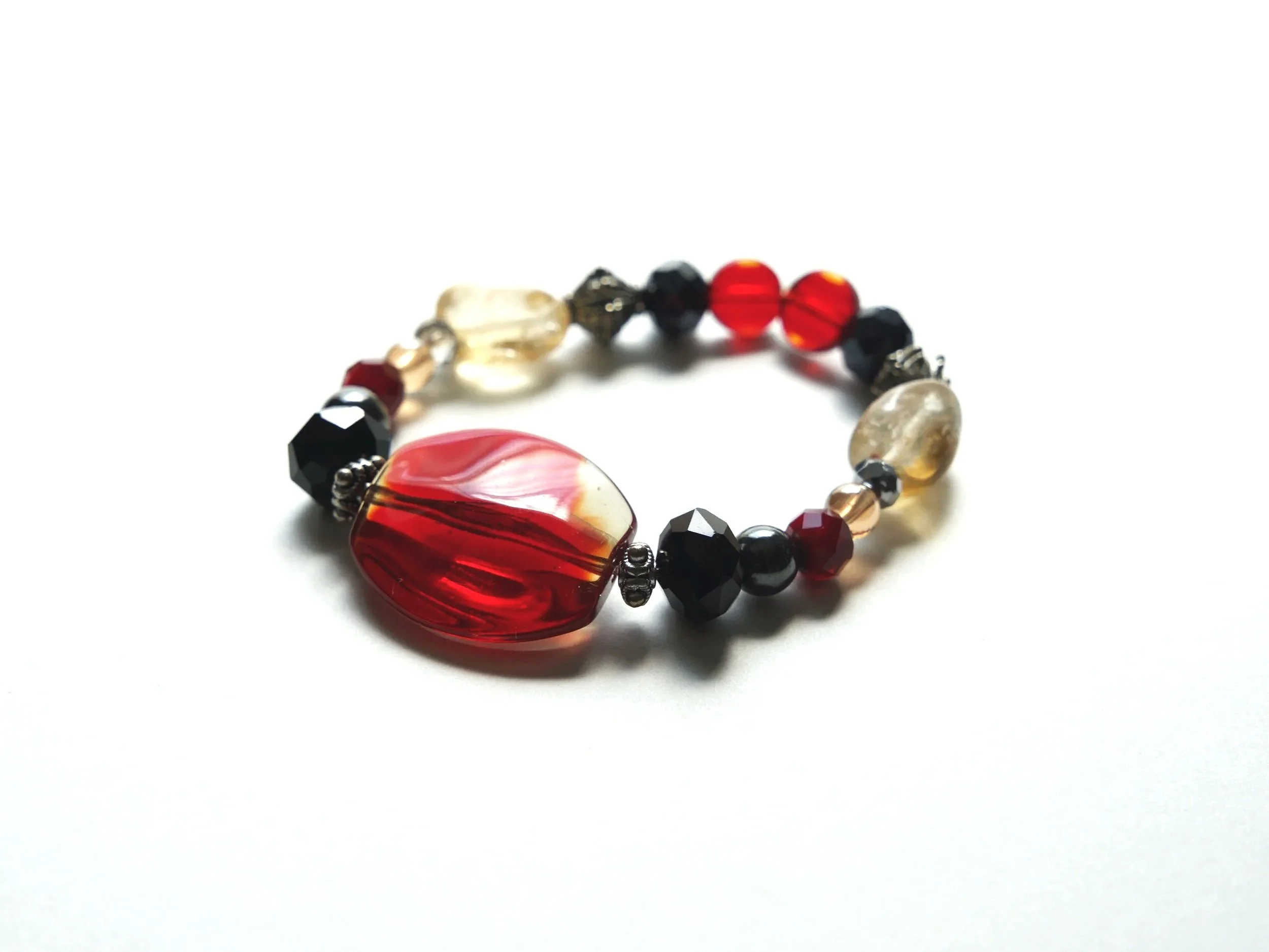 B51+Red+Swirl+Glass+Black+Crystal+Hematite+Citrine+1.jpg