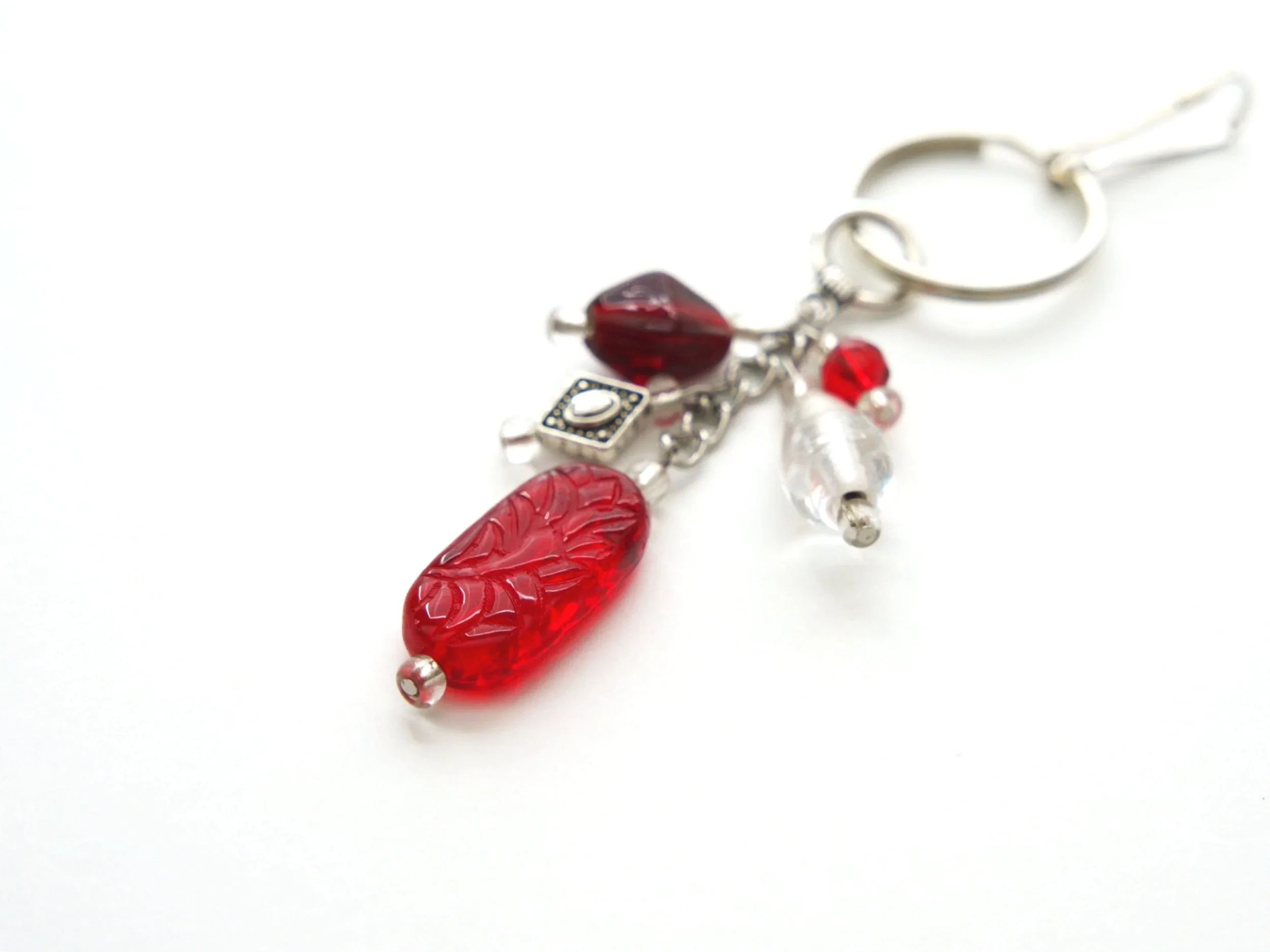 K77+Clear+Red+Leaf+Print+Antique+Silver+Diamond+Shape+Filigree+Clear+1.jpg