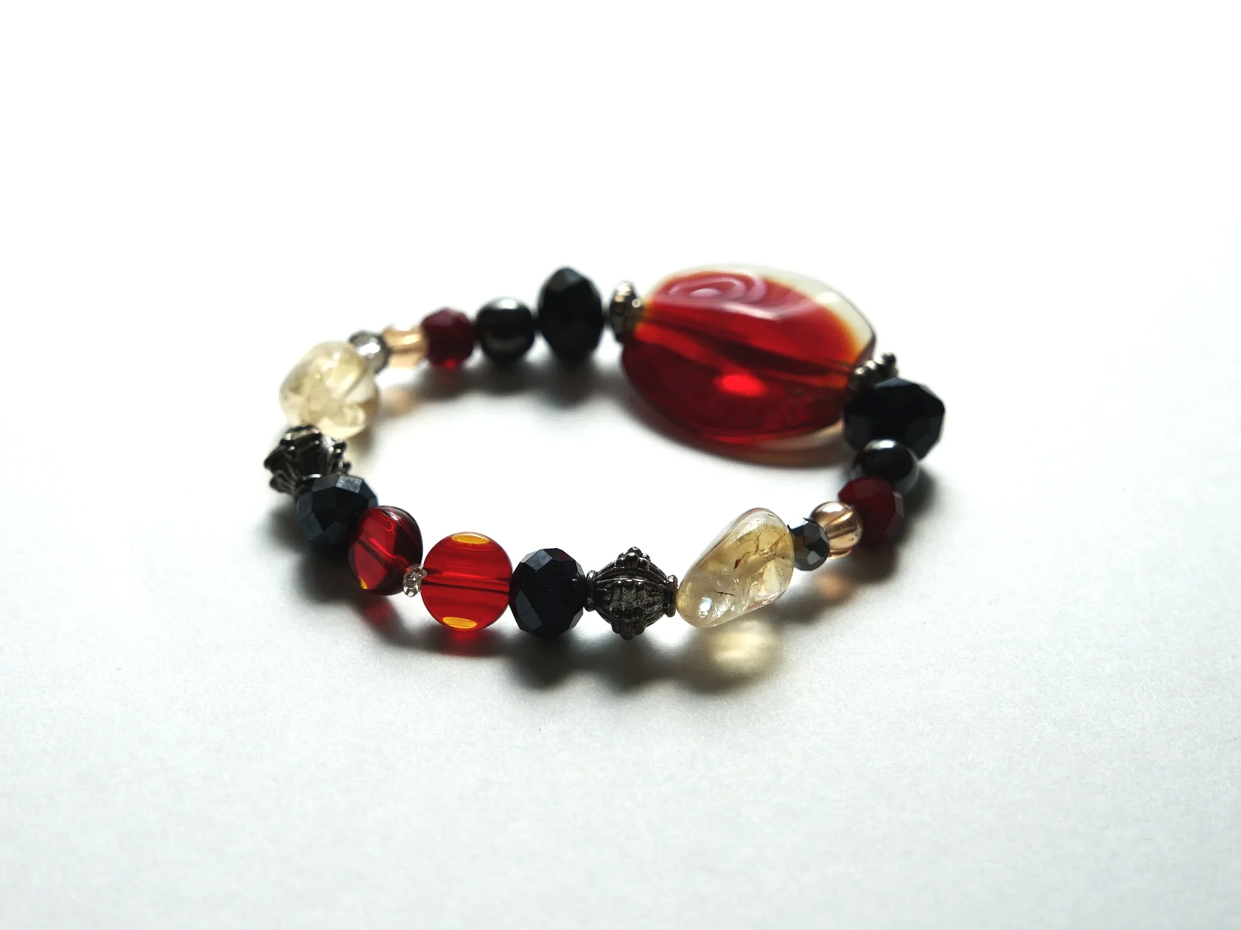 B51+Red+Swirl+Glass+Black+Crystal+Hematite+Citrine+2.jpg