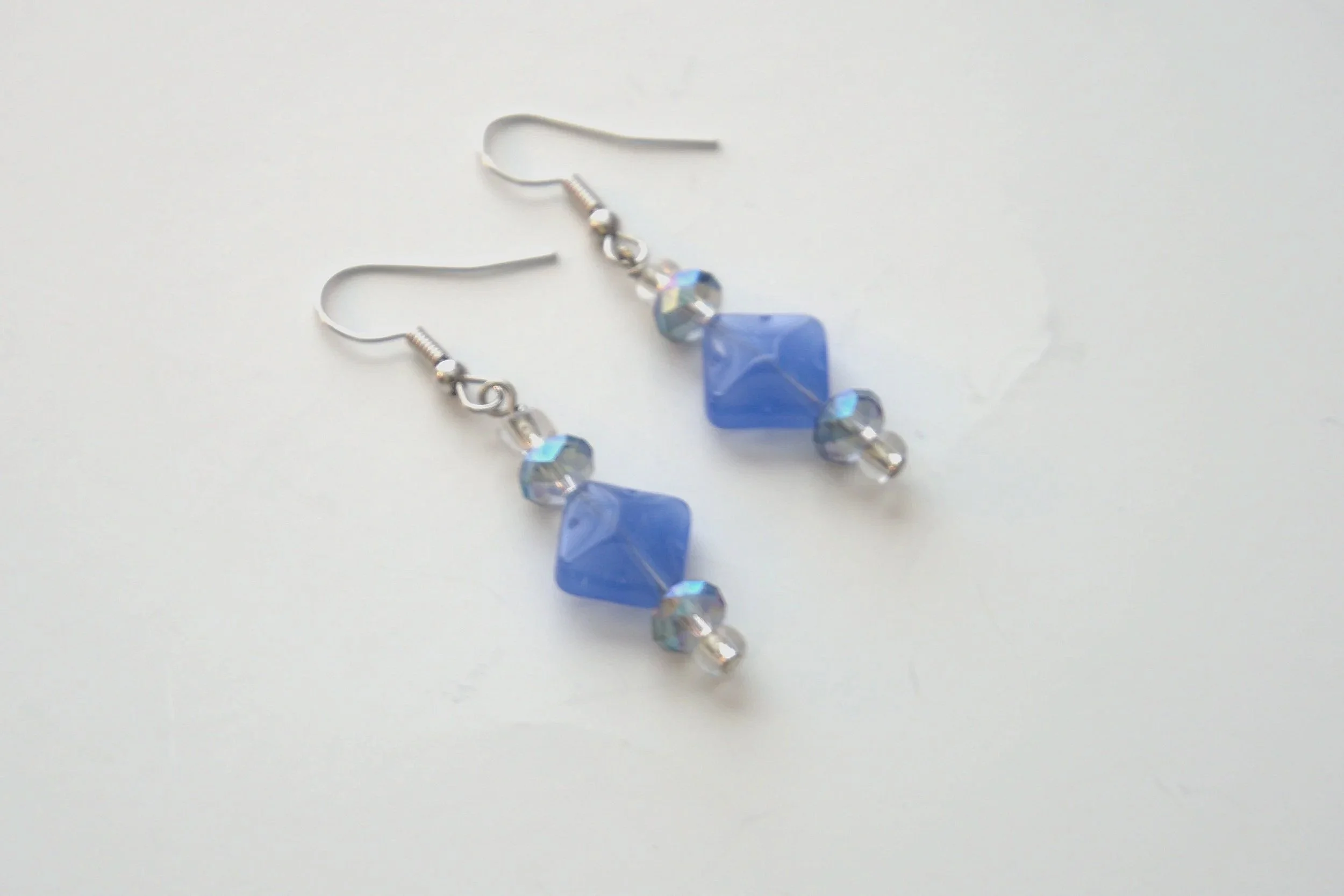 E69+Blue+glass+square+crystal+earrings.jpg