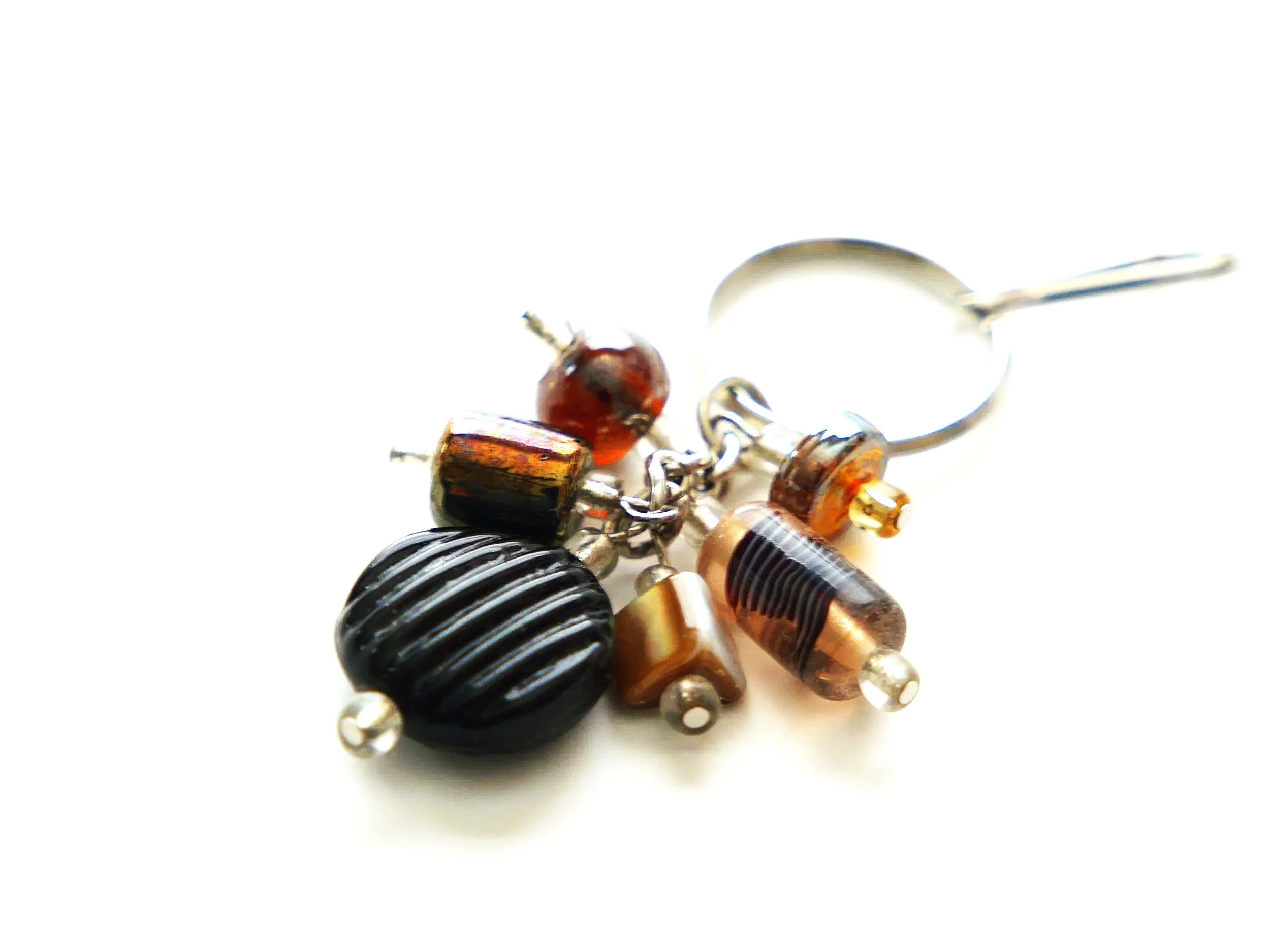 K69+Black+Shell+Shaped+Glass+Lt+Pink+Metallic+Copper+Swirl+Natural+Shell+1.jpg