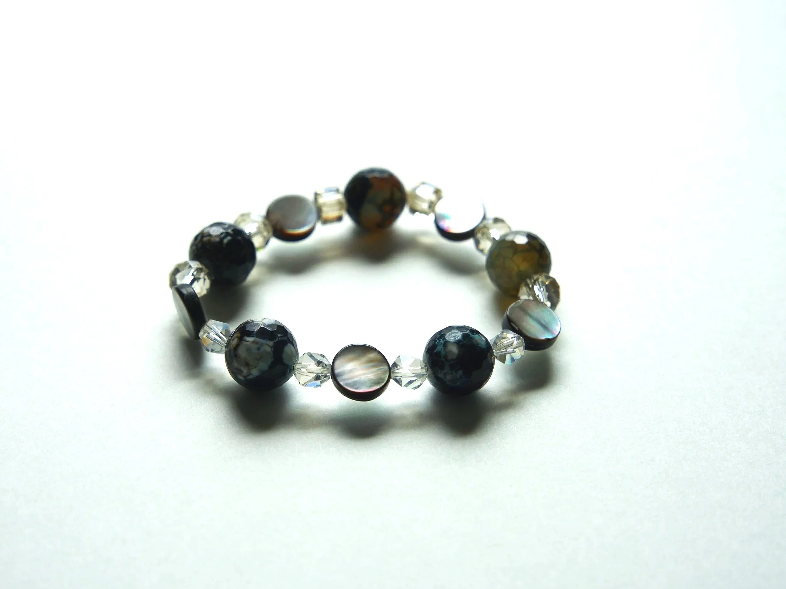 B43+Genuine+Mother+of+Pearl+Seashell+Dragon+Agate+Clear+Crystal+2.jpg