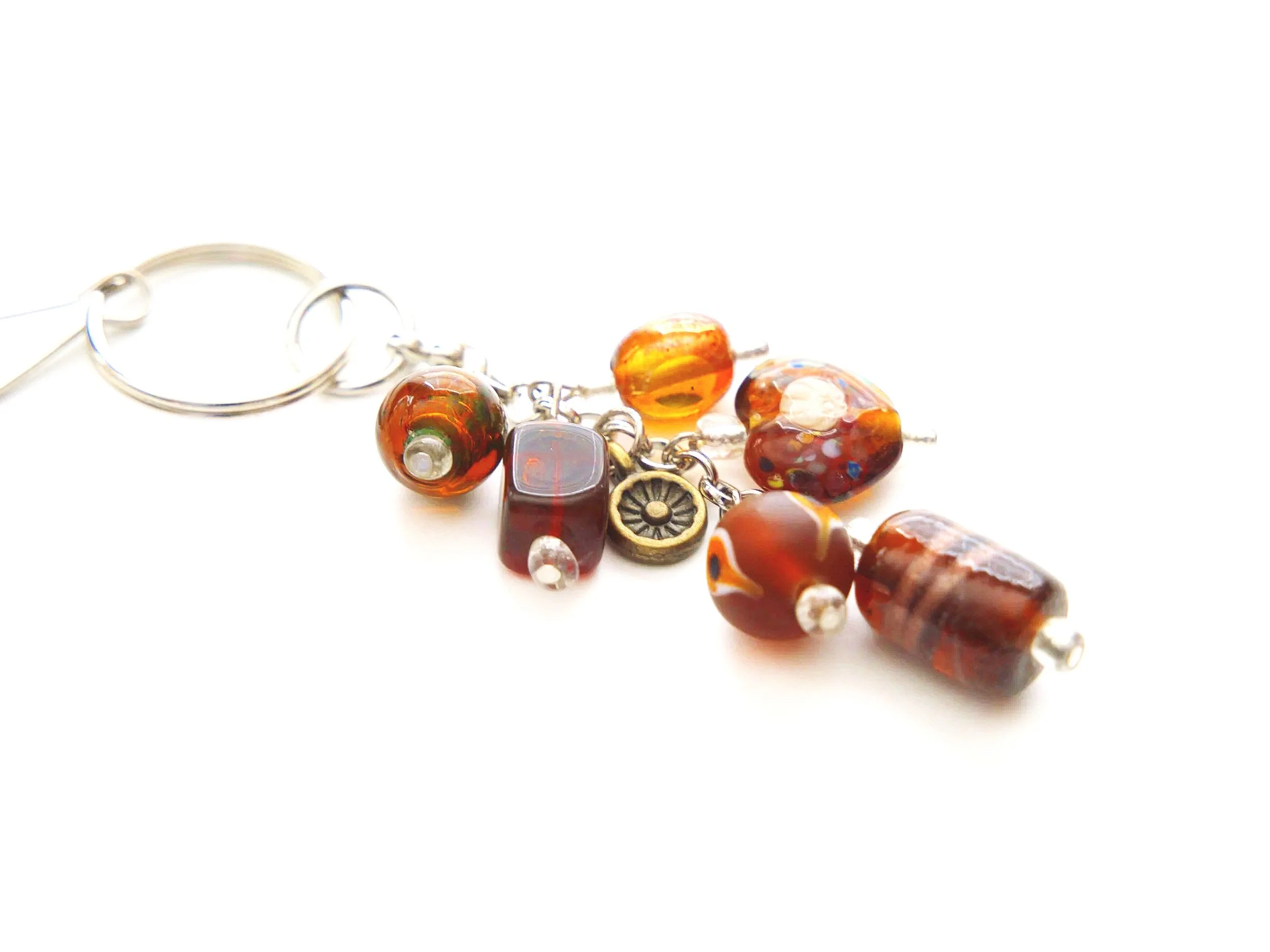 K72+Coffee+Copper+Swirl+Millifiori+Clear+Amber+Color+Beads+1.jpg