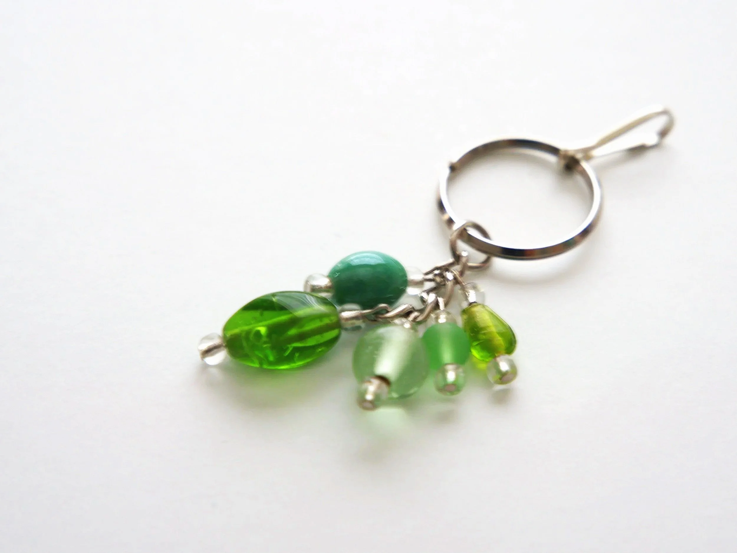 Clear+Lime+Green+charm+keychain+keyring+zipper pull