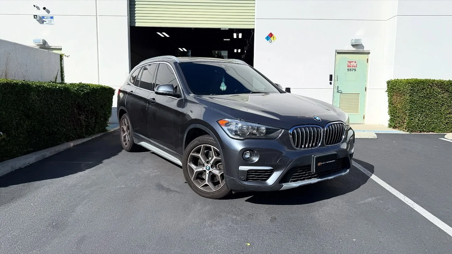 BMW X1 fully tinted with @globalhitechfilms ceramic film. 
18% on the sides, 50% on the front windshield, and 50% on the rear.

#bmw #x1 #cartint #windowtint #ceramictint #globalwindowfilms #suv #windshield #tint #cars