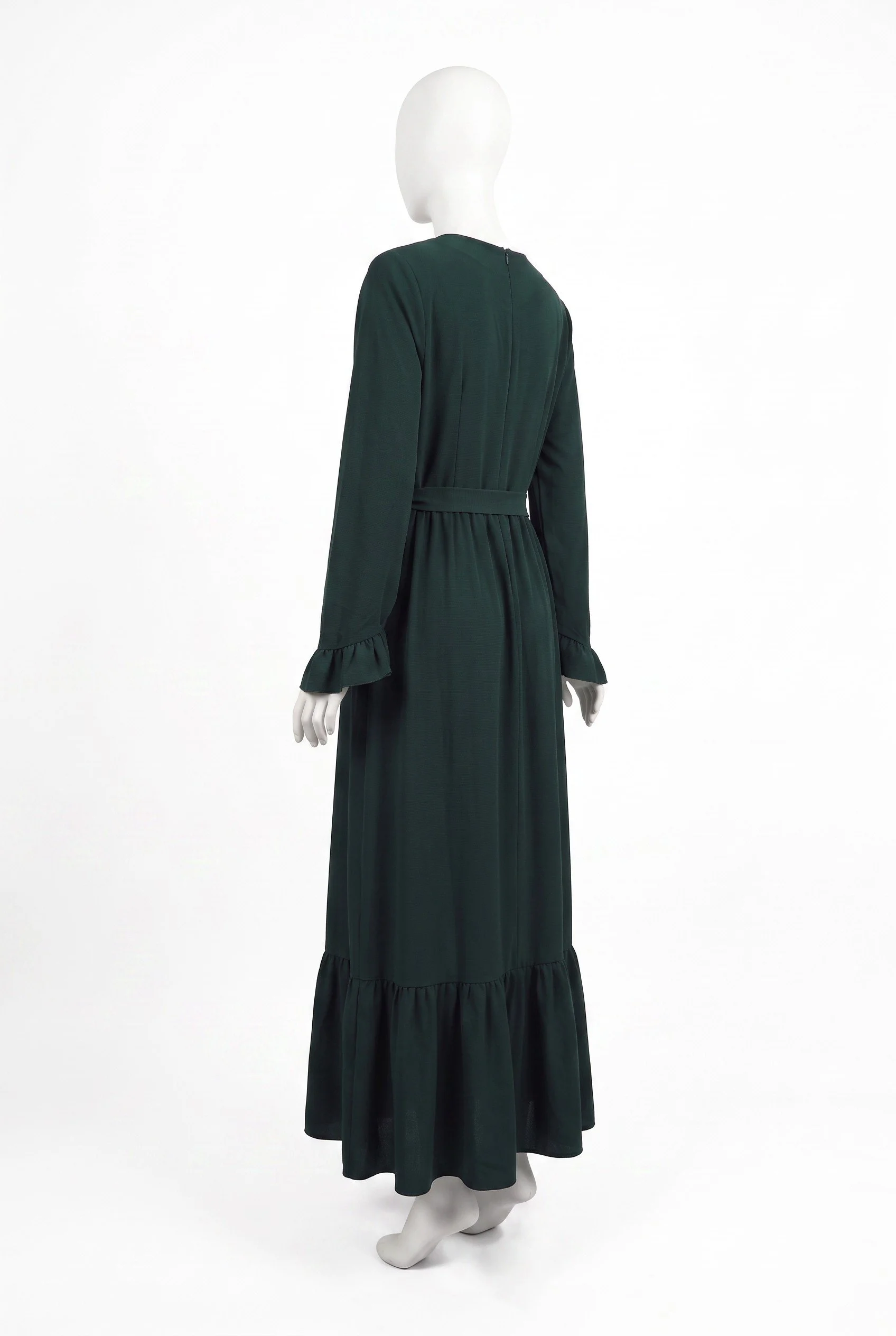 Maxi Dress w Puff Sleeve_Dark Green2.jpg