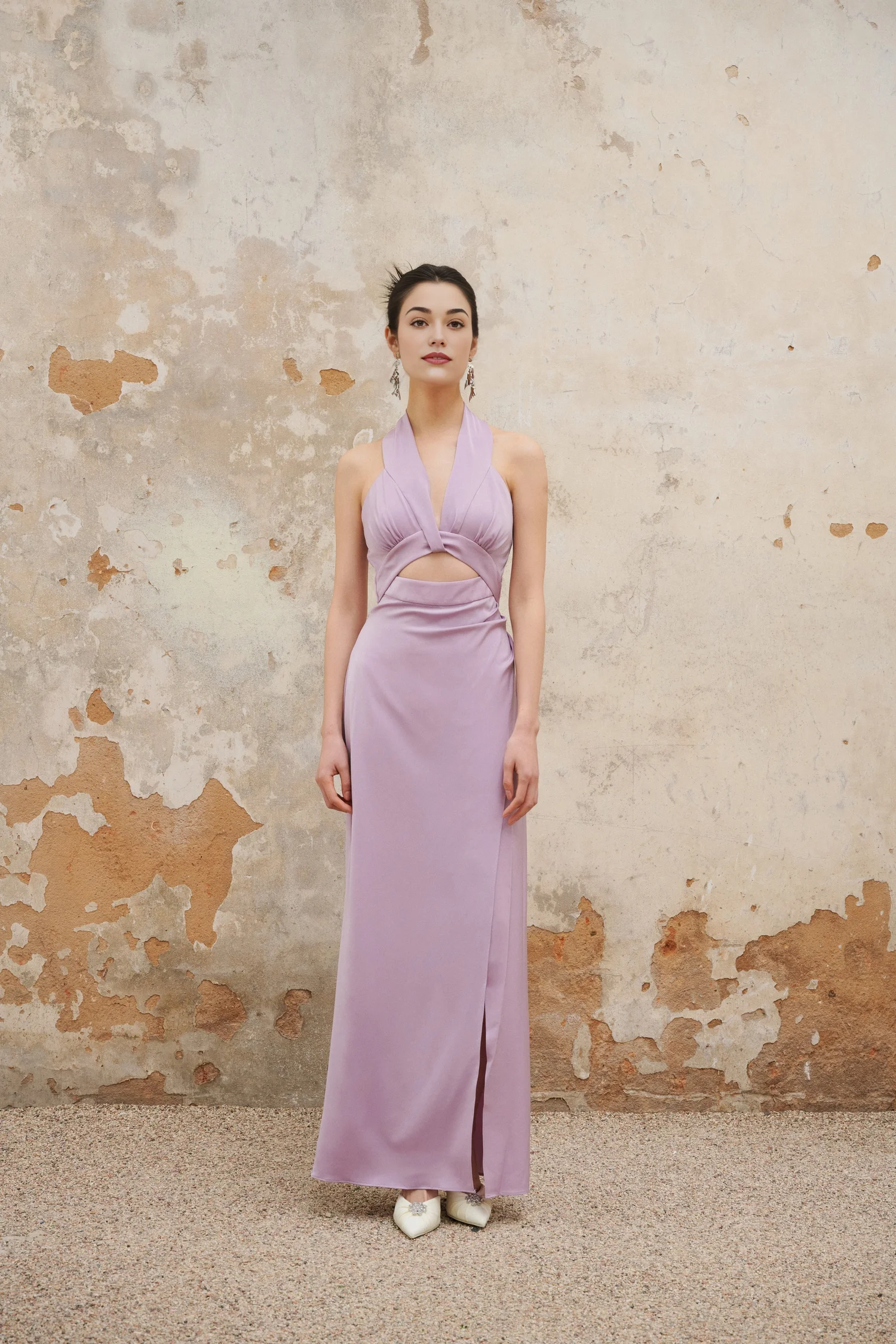 satin blue formal dress Lissandra Blue Formal Maxi Dress - US 4 main image 0