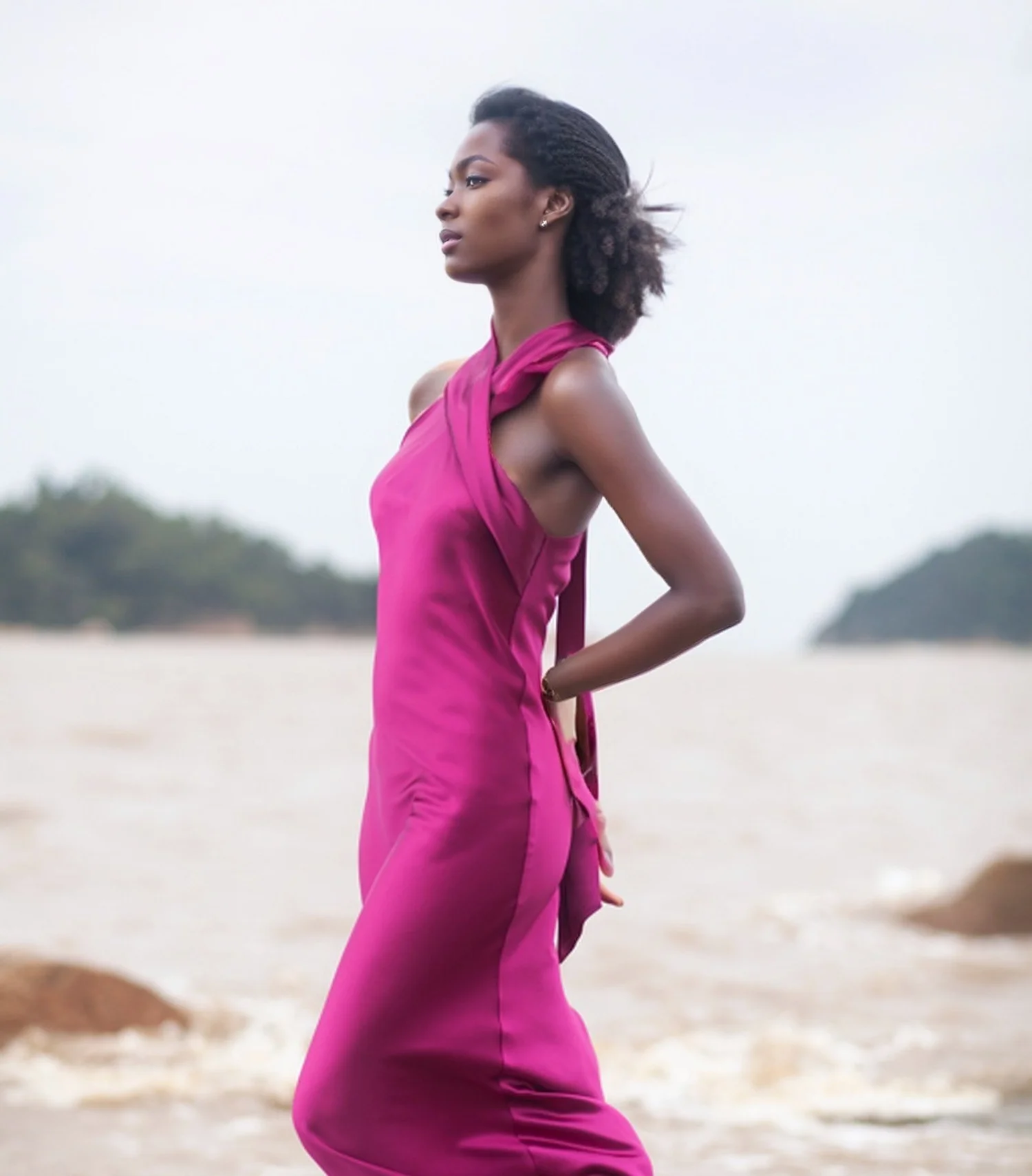 winter halter dress Winter Halter Mini Dress (Black) main image 1