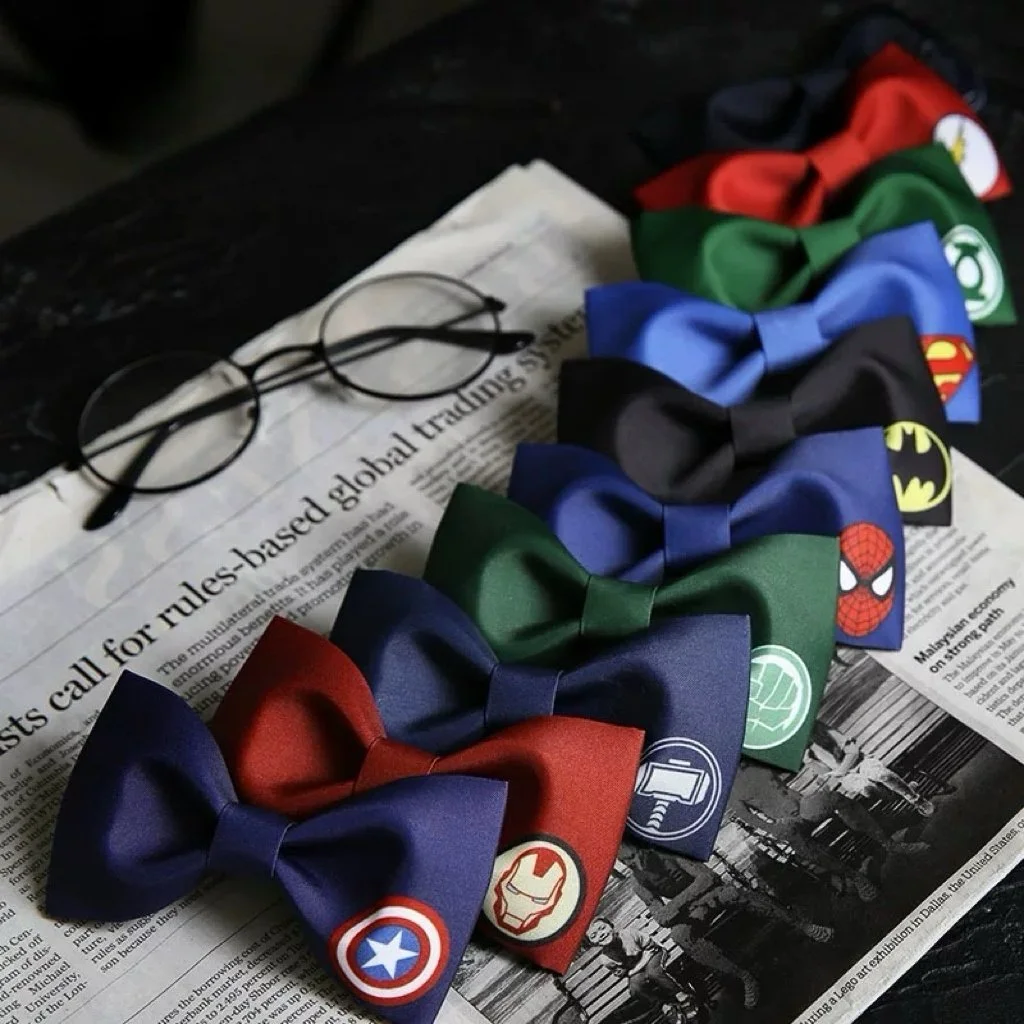 DC Superheroes-Satin Clip-on Adjustable Bow Ties