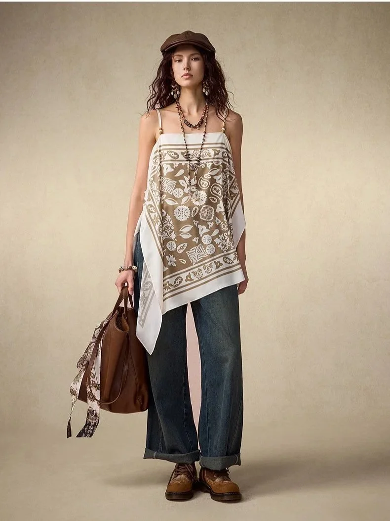 Boho Scarf Cami Top
