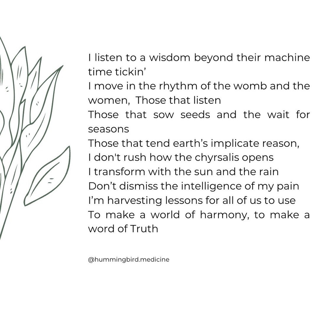 Feeling particularly inspired to go the pace of my own body, my own heartbeat, my own process today. 

Here's an invitation and permission to go your own speed too, not the speed that industrial growth and capitalism conditioned into your nervous sys