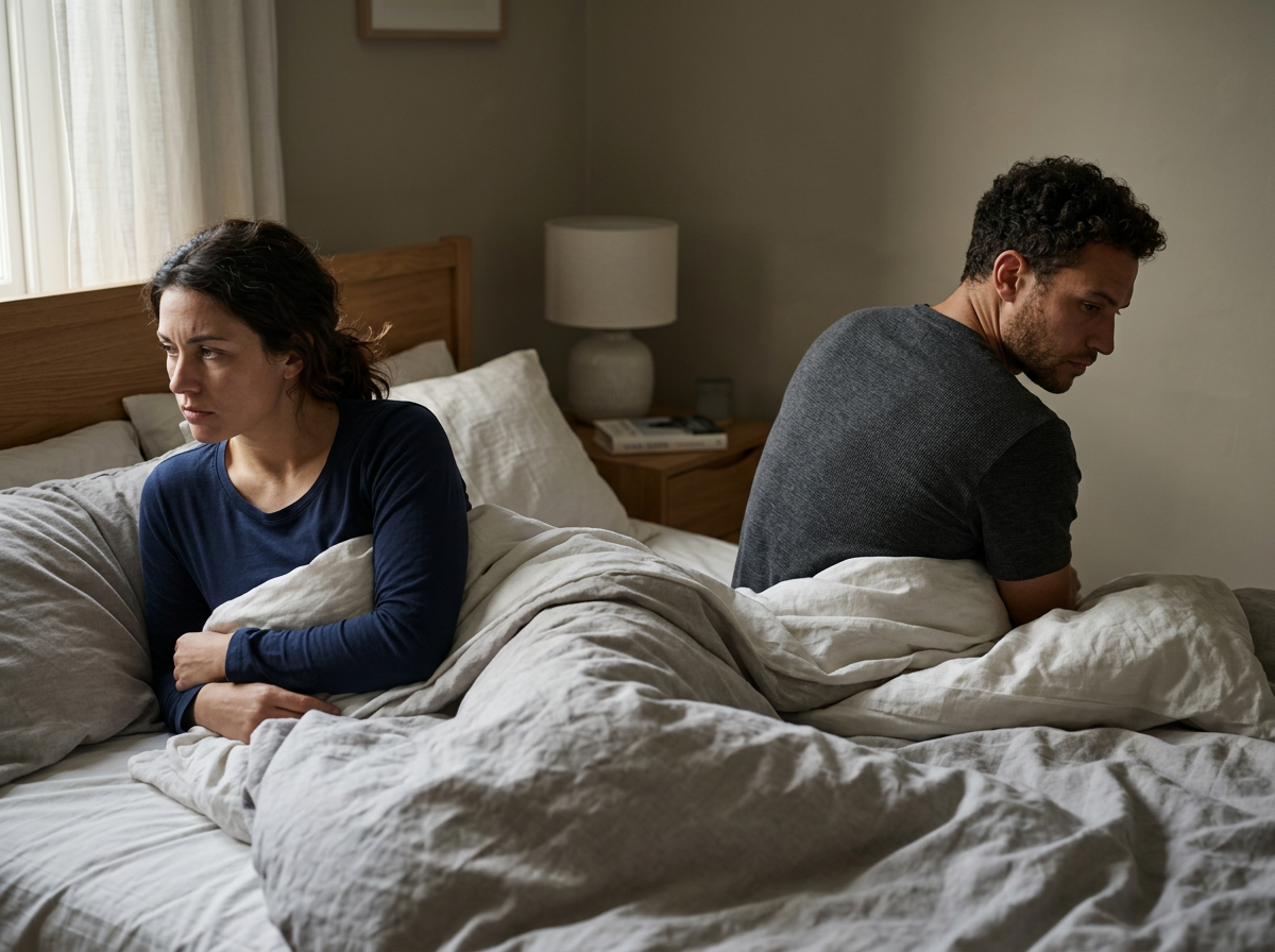 unhappy couple in bed. Sex Therapy in Scottsdale, AZ - low libido therapy - sex therapist  arizona - online sex therapy arizona -sex therapy arizona - emdr sex therapy - 85253 - 85262 - 85225 - old town - north scottsdale - pinnacle peak - camelback