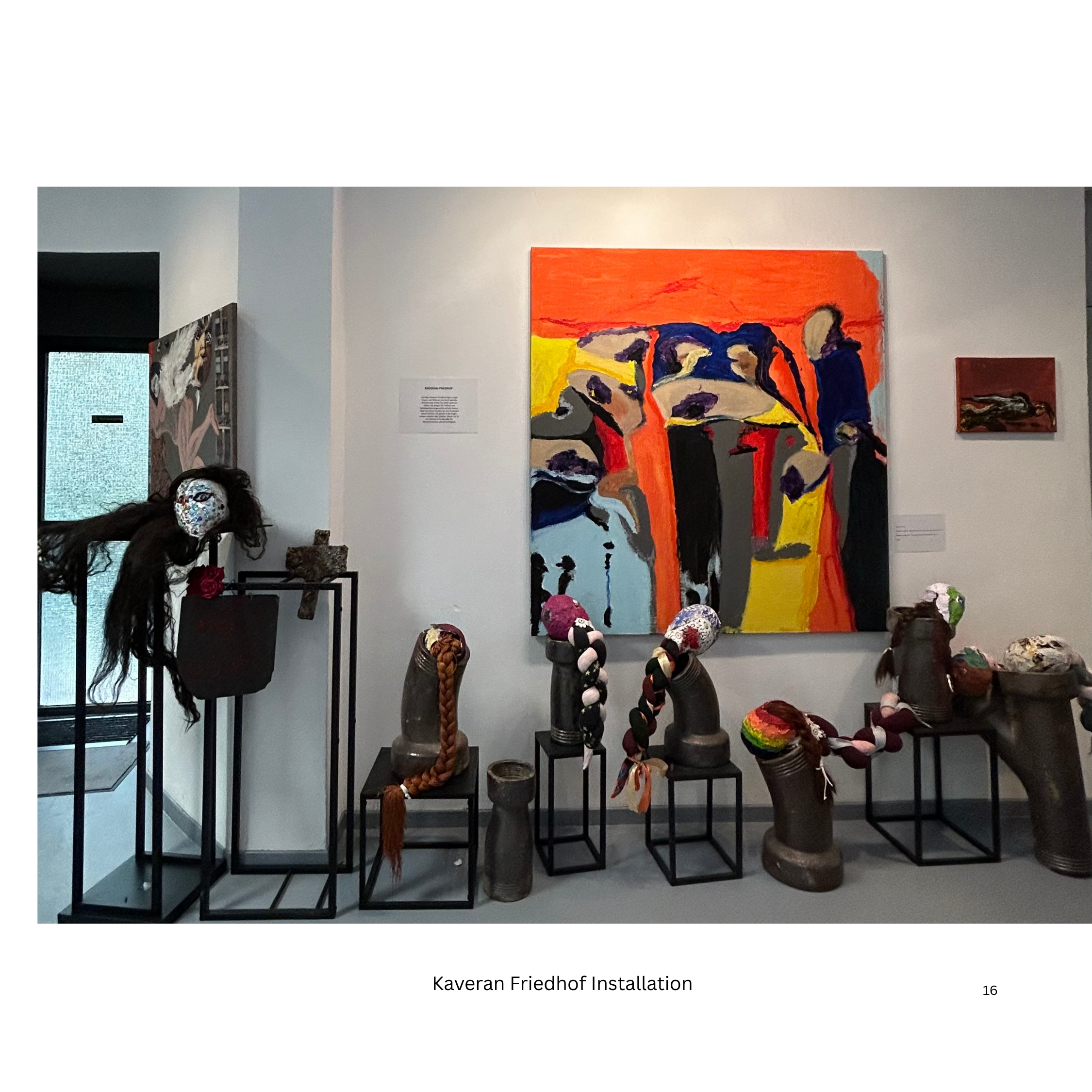 Kaveran Friedhof, Installation