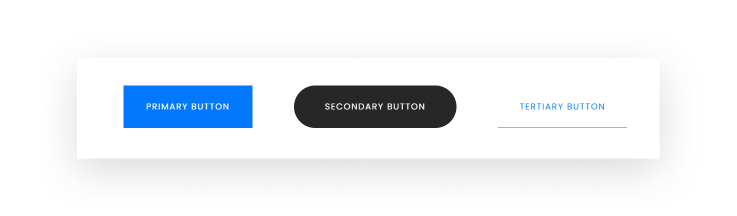 Comparison between the different button types on Squarespace.