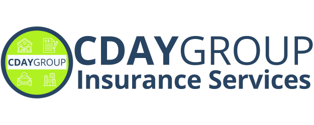 CDAYGROUP Insurance Services logo with icons of a house, car, document, and building in a circle