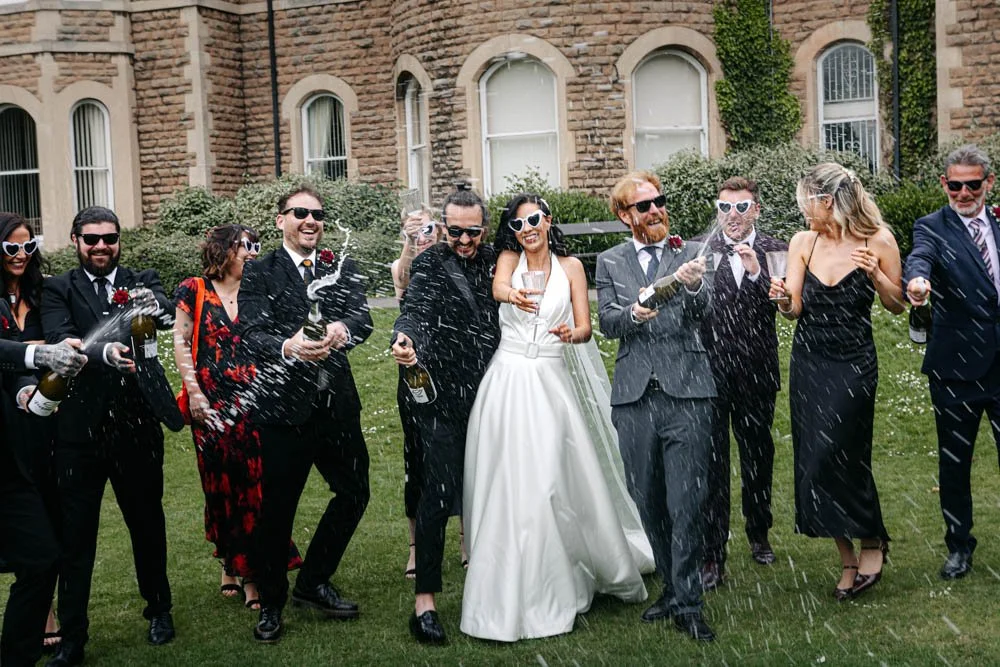 wedding champagne spray in nottingham