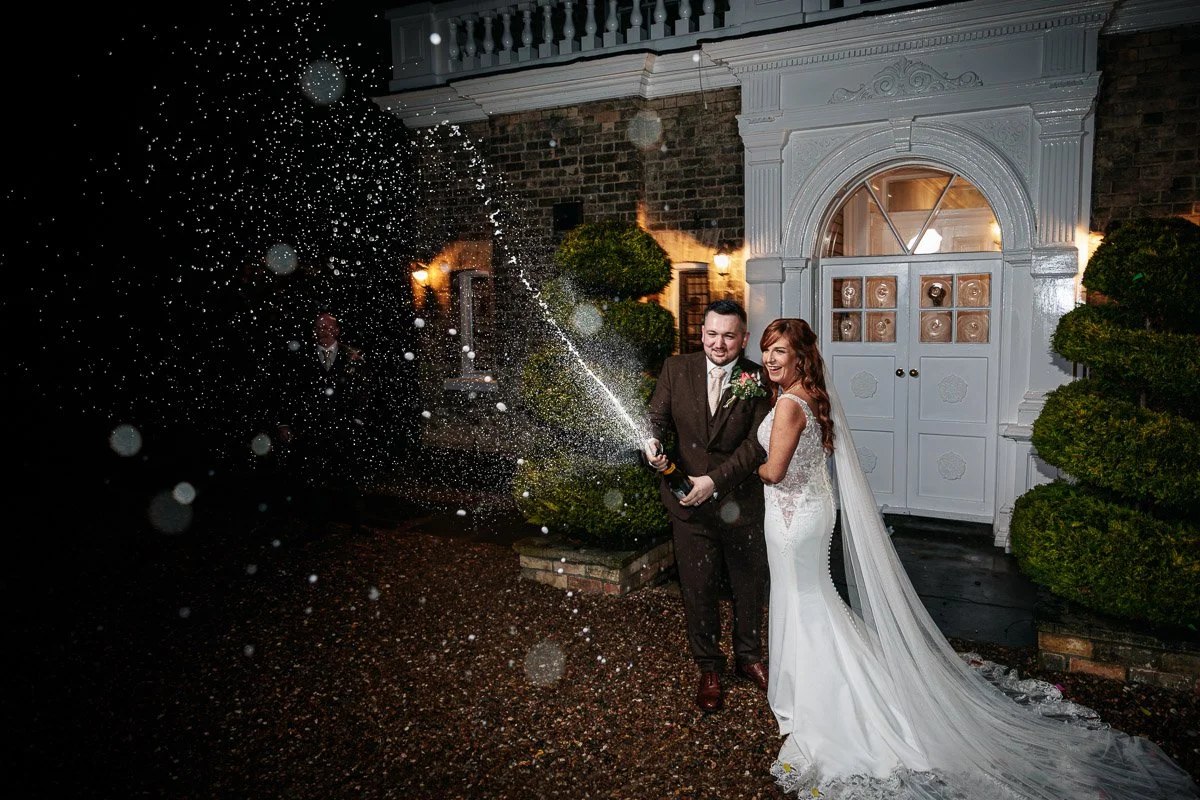 Champagne spray at Dunedin Country House, Yorkshire