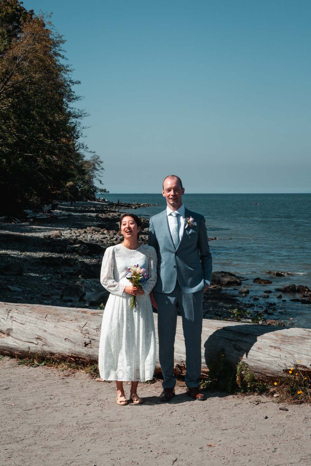 bride and groom elopement in Canada