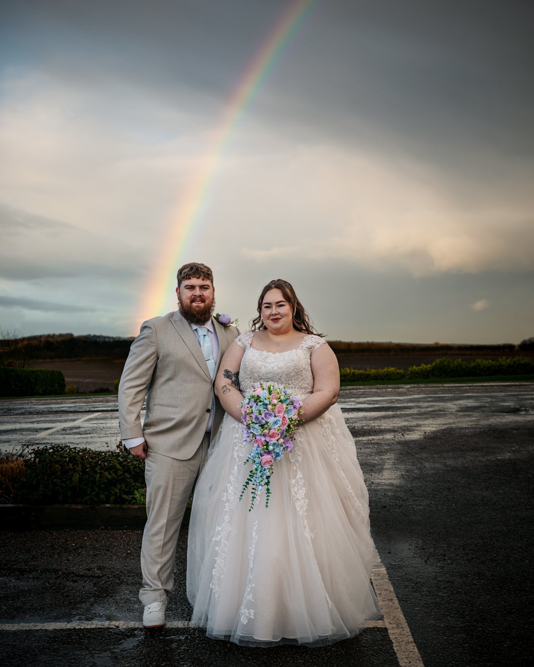 First wedding of the year for me was back at my favourite Nottingham venue @goosedaleofficial , for Zoe and Ben's special day just over a week ago. The weather wasn't great, but you can't have rainbows without a little rain!