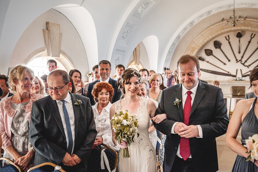 Father walks his daughter down the aisle at Normanton church, Rutland