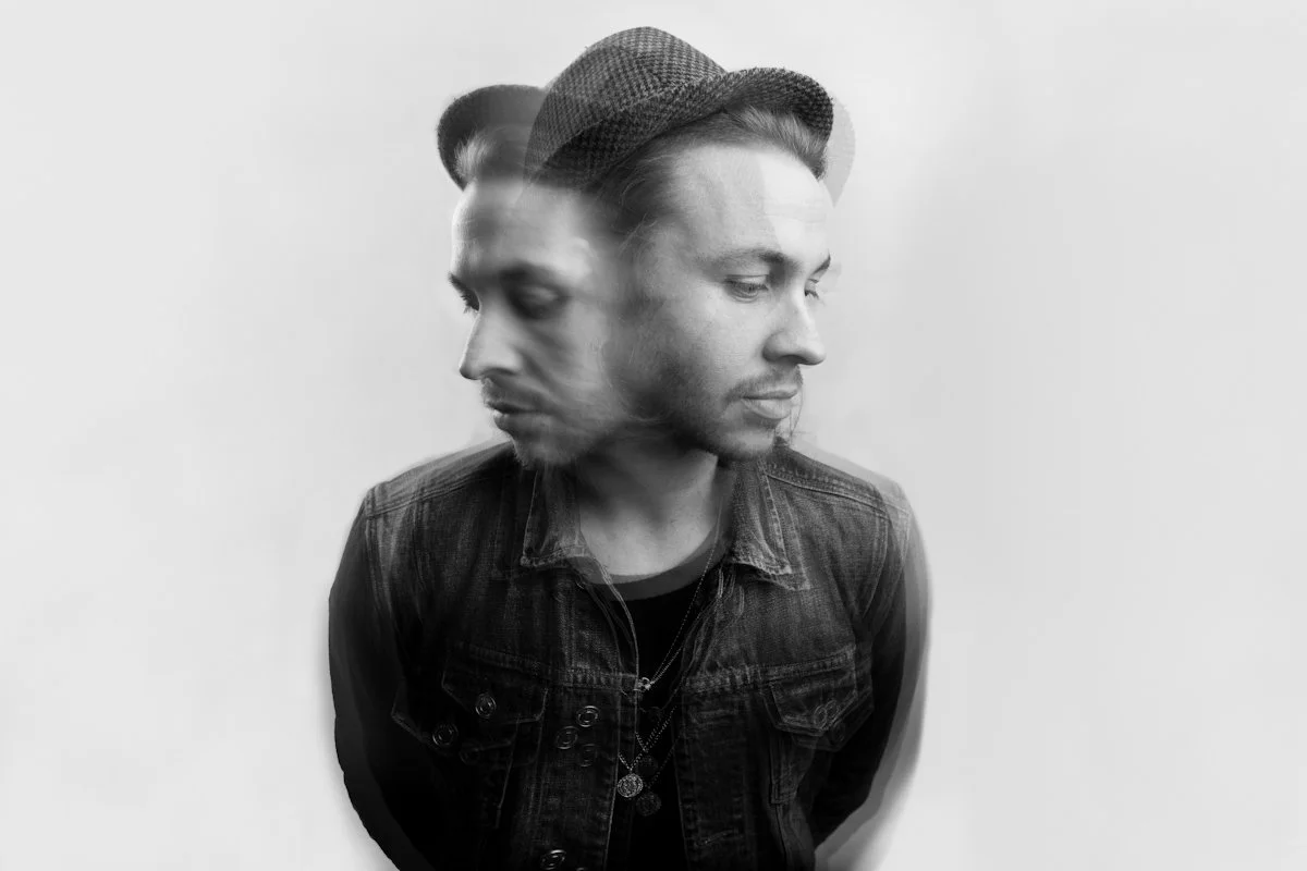 Double exposure of Lee Hamilton Cooper, MMA photographer