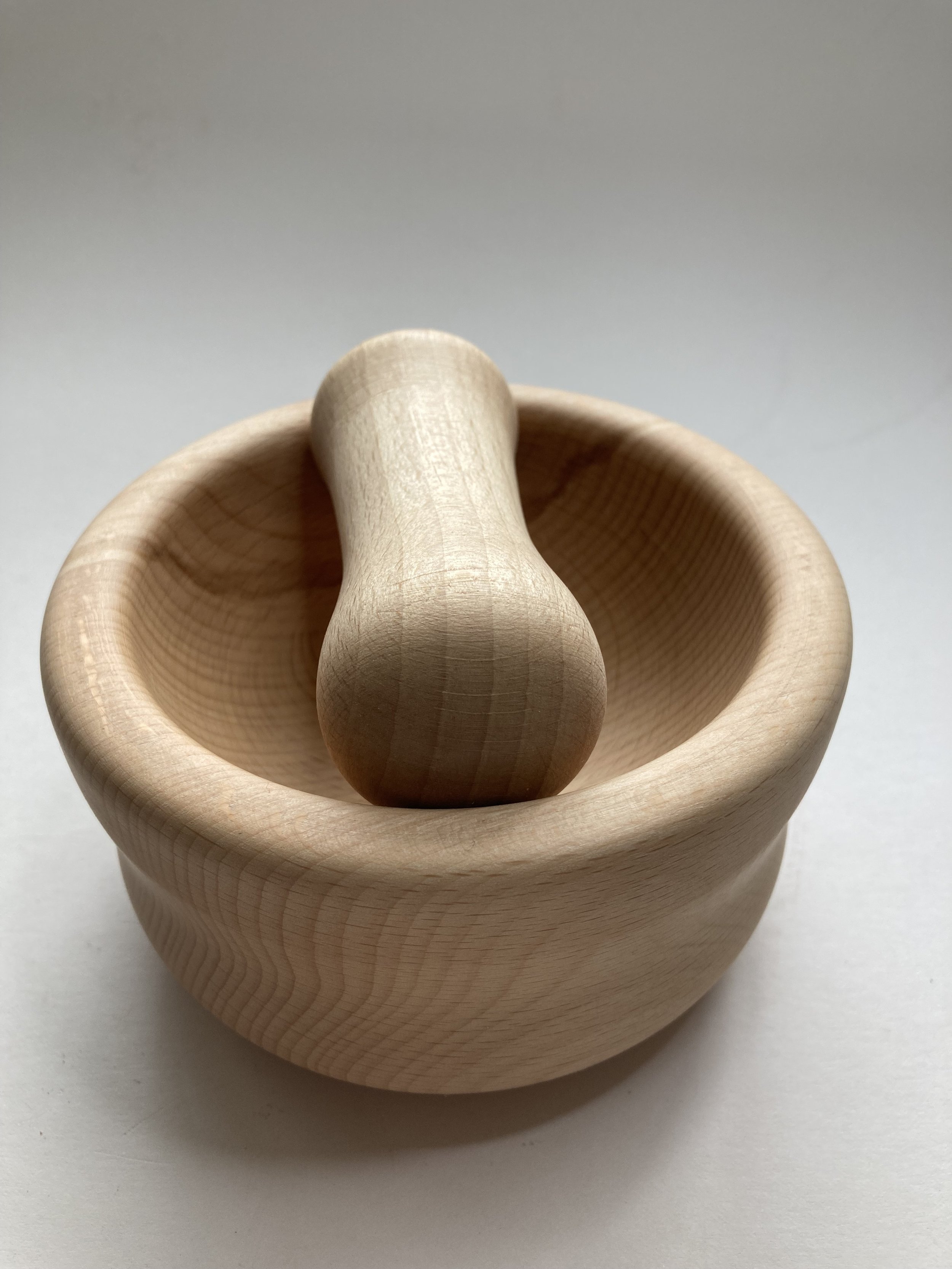 Large Beech Pestle and Mortar