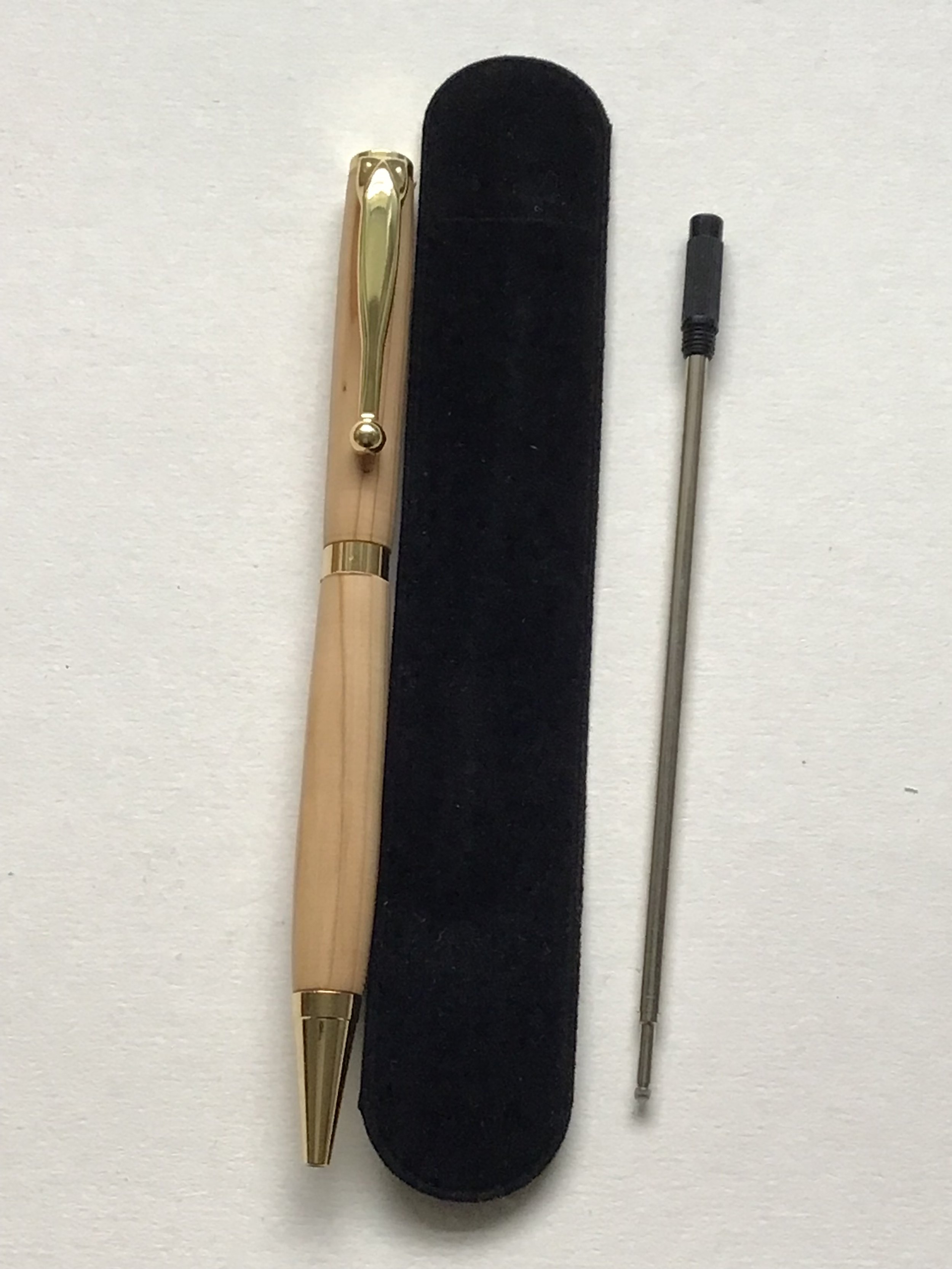 Yew Pen with Gold Clip
