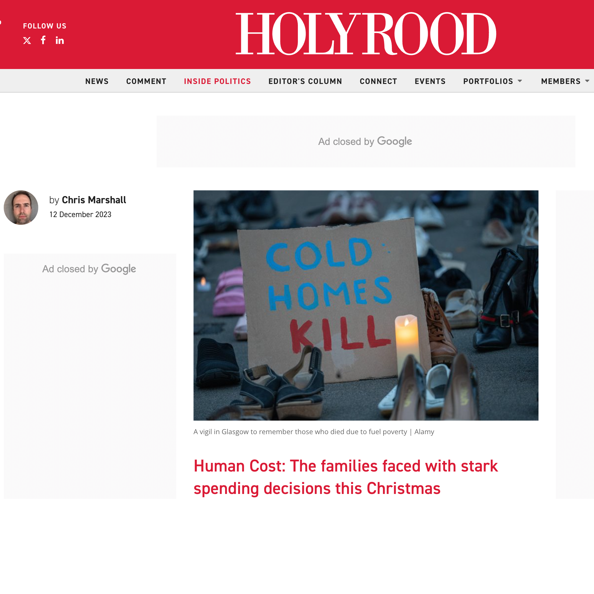 Human Cost of Christmas