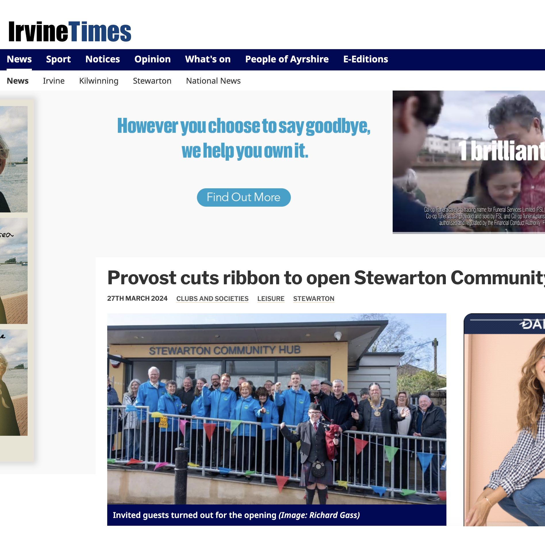 Provost cuts ribbon to open Stewarton Community Hub