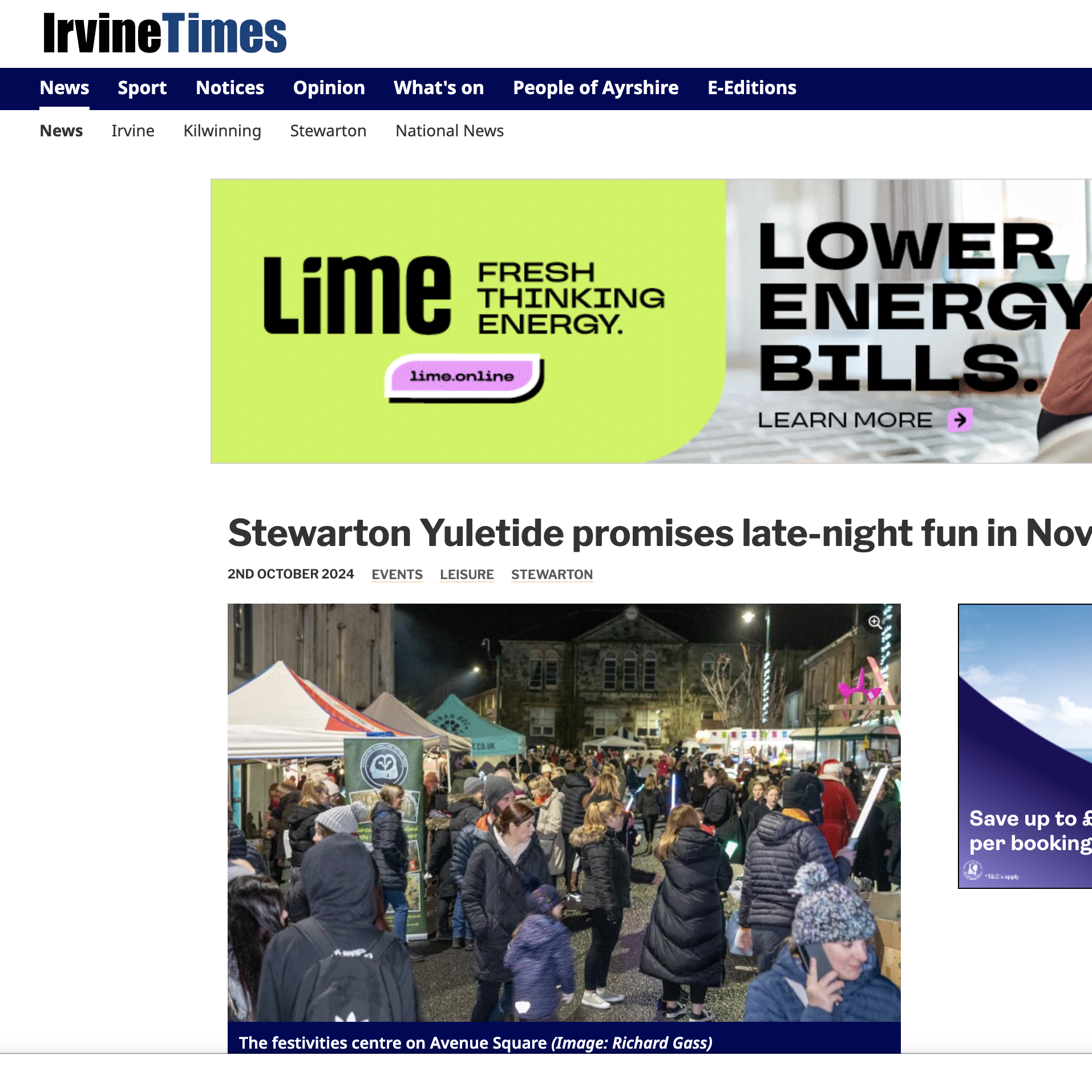 Stewarton Yuletide promises late-night fun in November