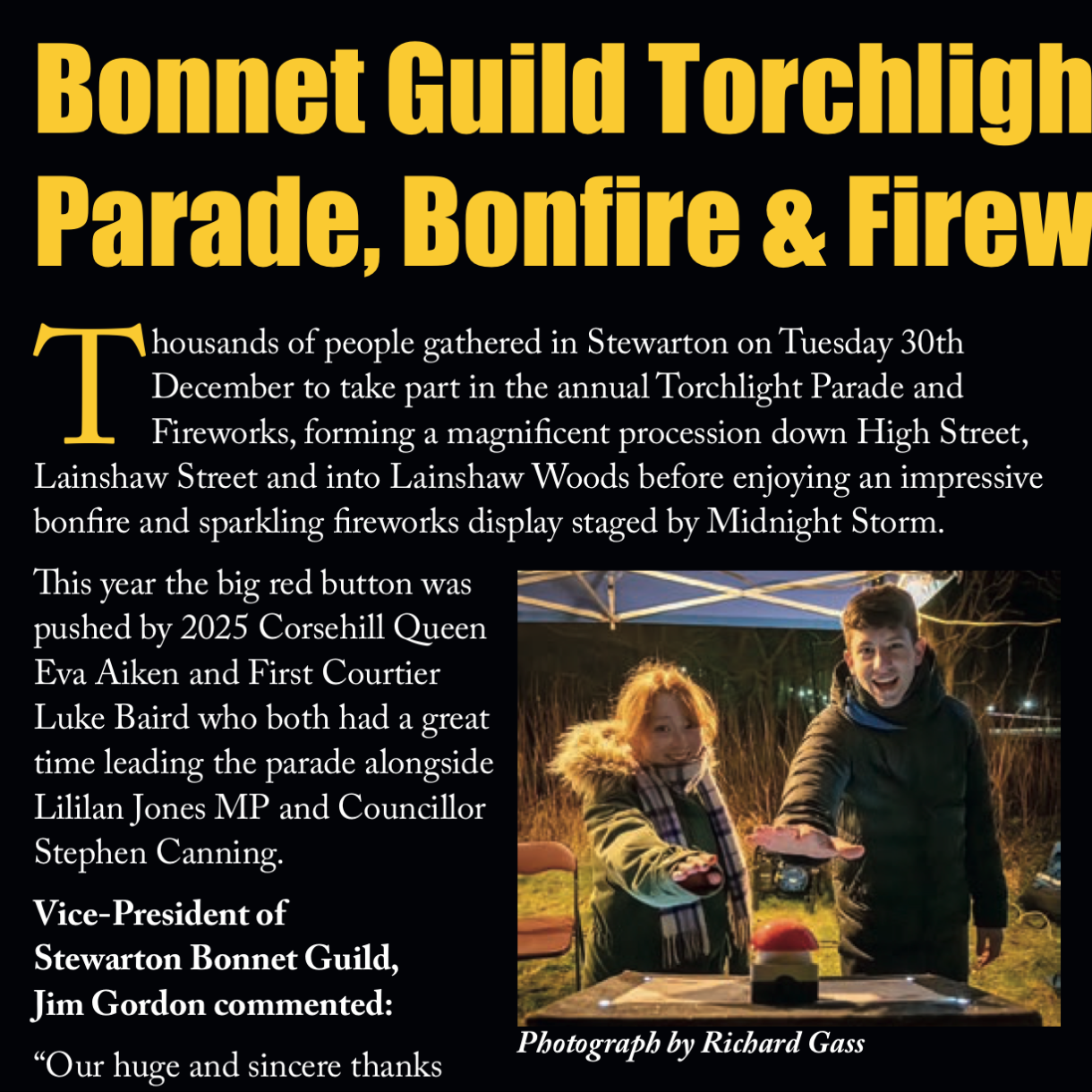 Bonnet Guild Torchlight Parade, Bonfire &amp; Fireworks