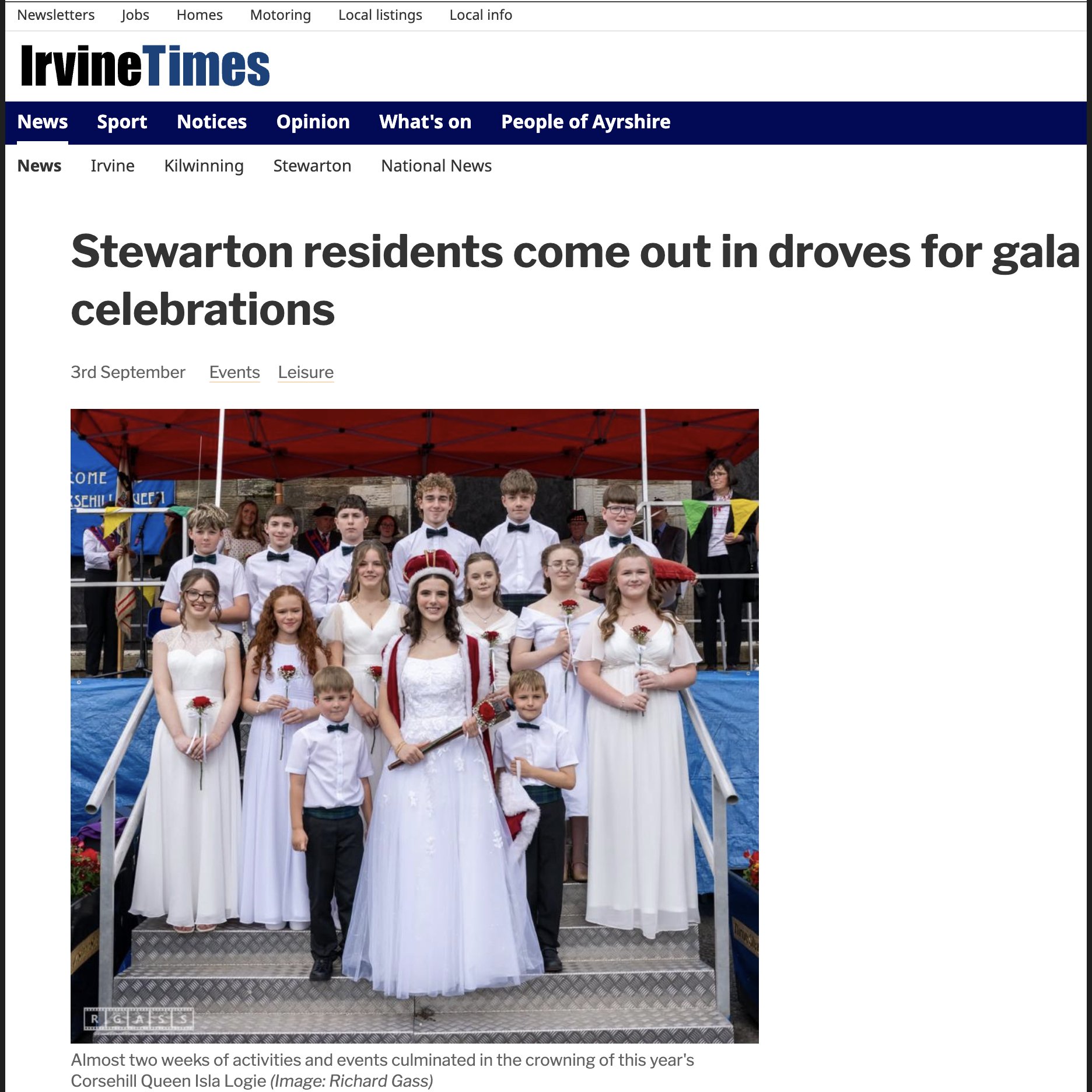 Stewarton residents come out in droves for gala celebrations