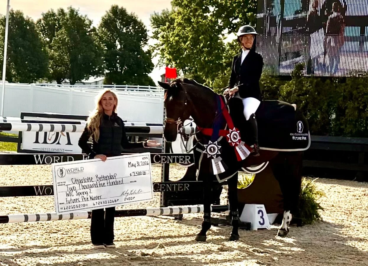 🏆We finished our 2 week stay in WEC Ohio with Vivante Grafinia PS &amp; Iroise Villers finishing 1st 🥇 &amp; 2nd 🥈 in the Futures Prix.

🎉Congratulations to Charlotte and the JFK Team. Special thank you to John and Mark!