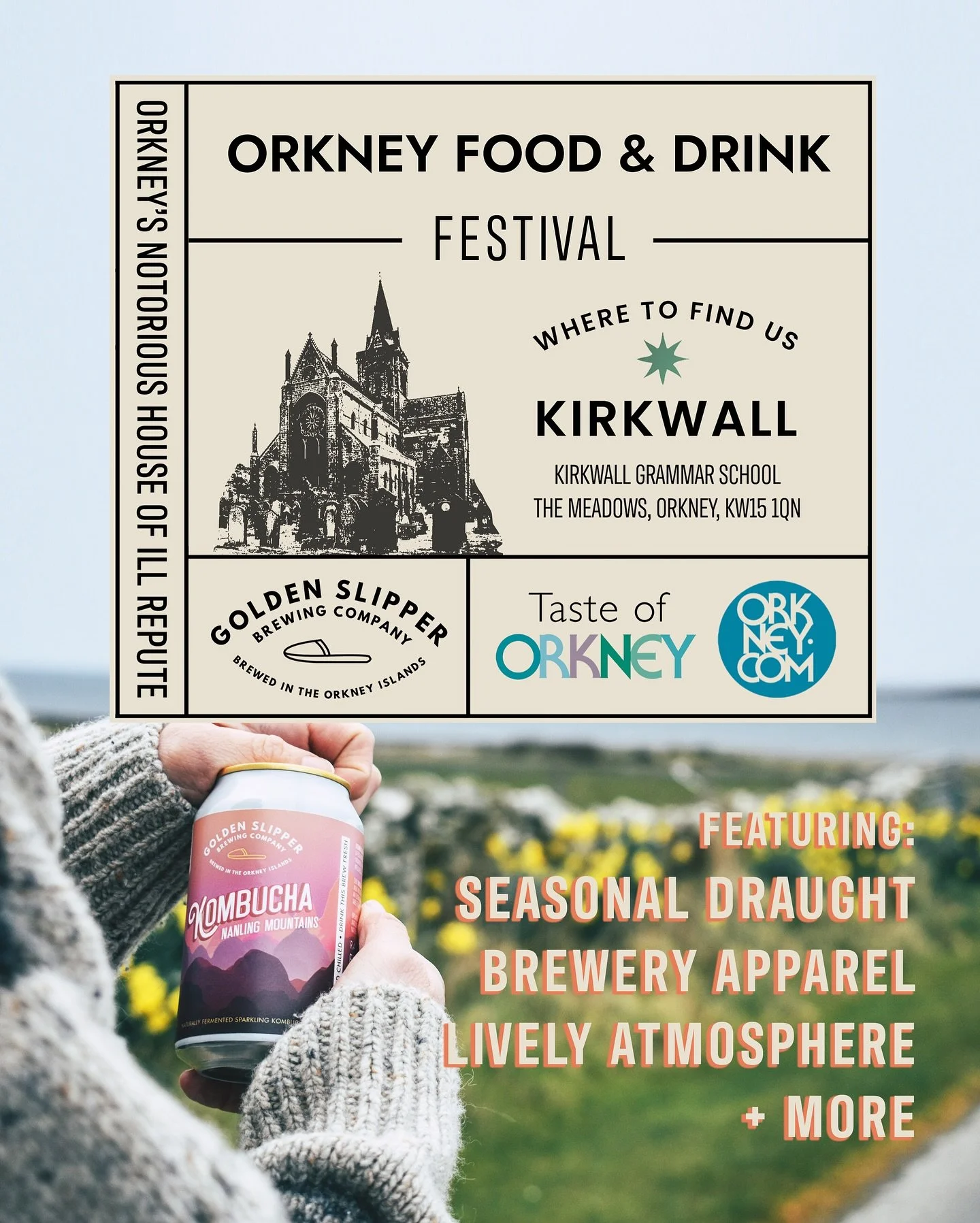 ‼️ Tomorrow! Sept 20-21 &mdash; Find us at the Kirkwall Grammar School, where we will be ready to celebrate the Orkney Food &amp; Drink Festival Weekend 🎉

We&rsquo;ll be joining an amazing crew of incredible local vendors and businesses. We&rsquo;l