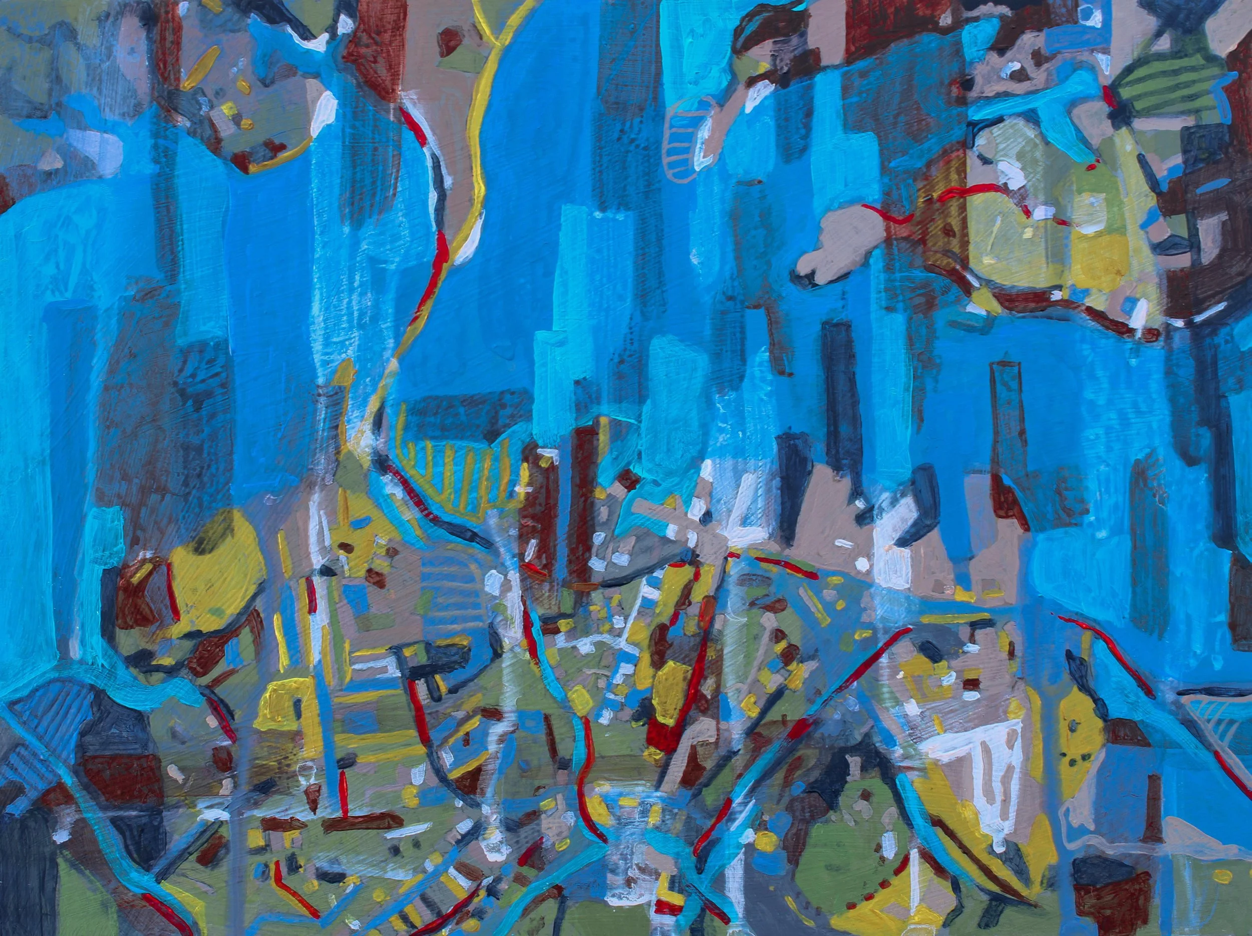 Residue, Auckland, New Zealand original acrylic on board