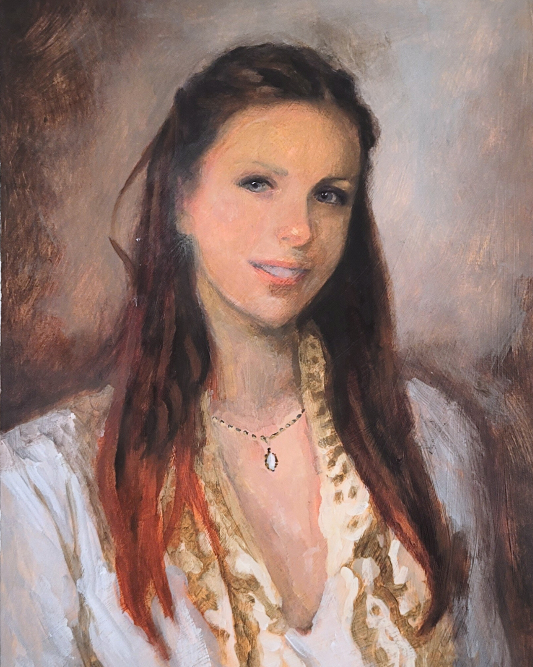 Self Portrait, Acrylic on Paper, 2015