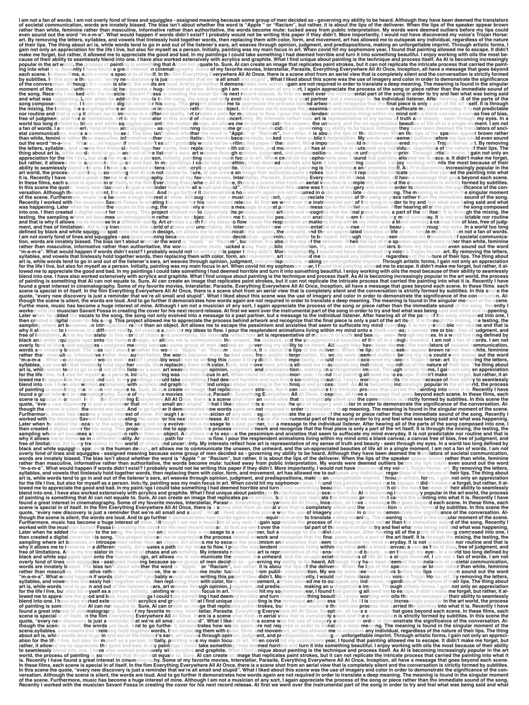 Typography Poster; InDesign