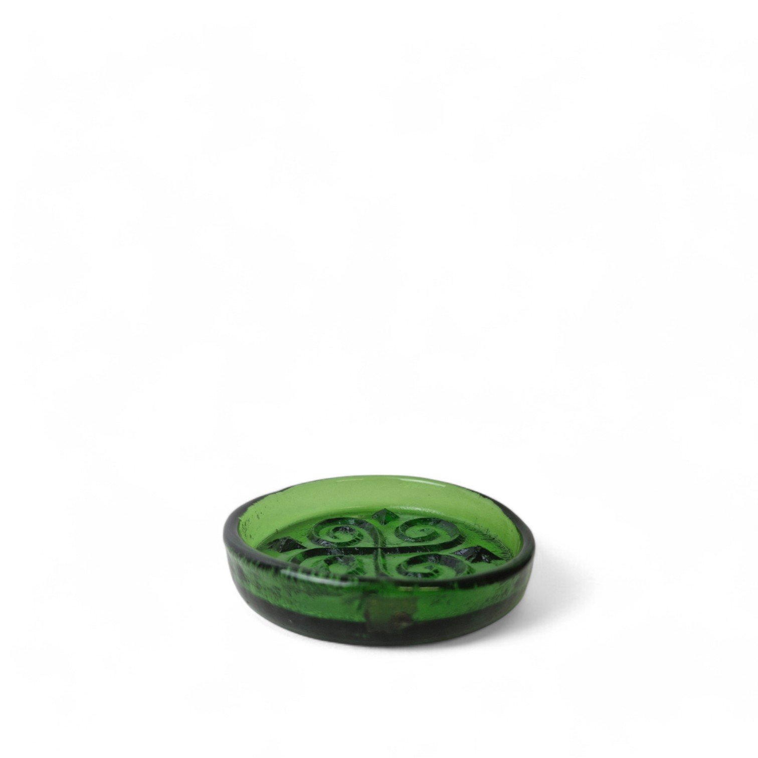 Green Glass Catchall/Vide Poche