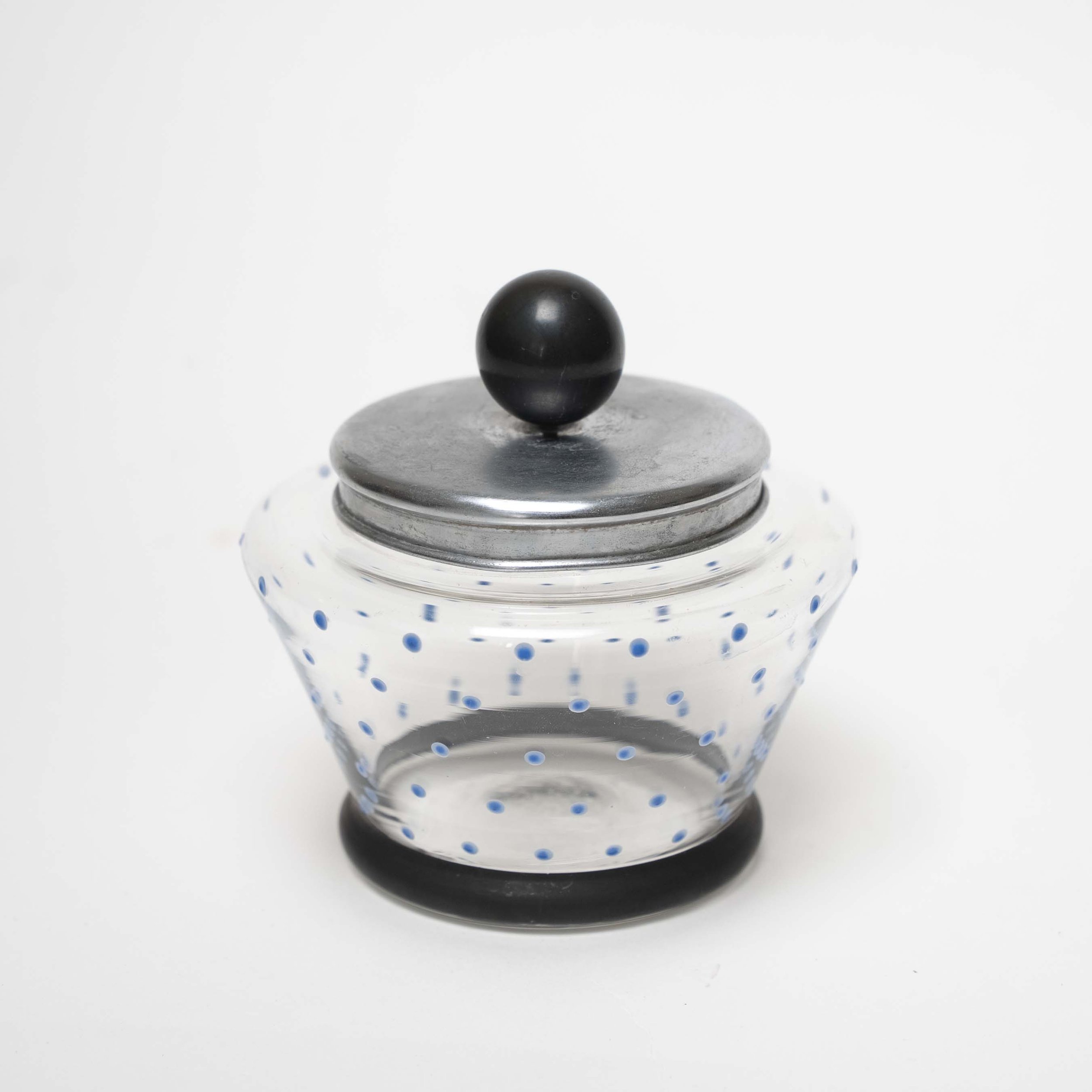 Glass, Tin and Bakelite Jar