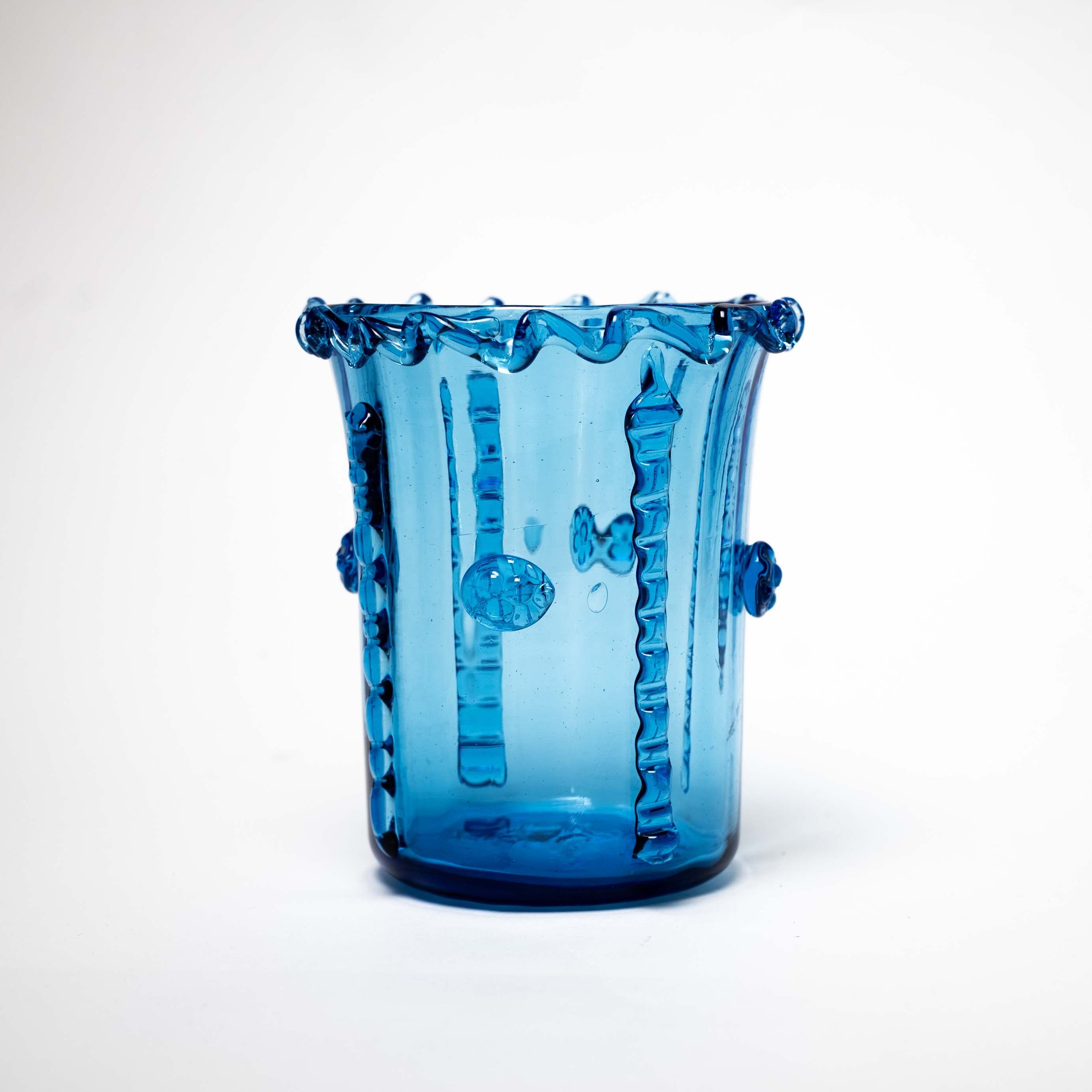 Glass Vase in the Manner of Edvin Ollers