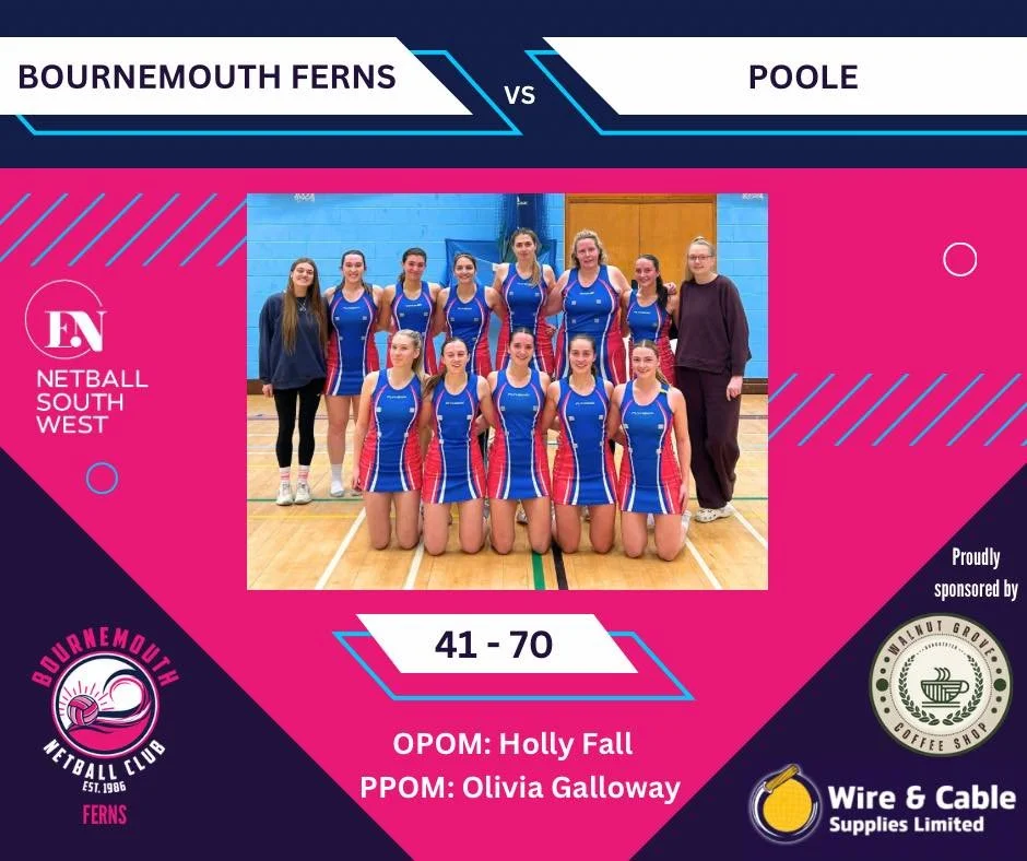 Bournemouth Ferns returned for their first game of 2026 on Sunday, playing against an experienced Poole side, which resulted in a loss. 

The game was strongly contested from both sides, Ferns put on plenty of team pressure resulting in much turnover