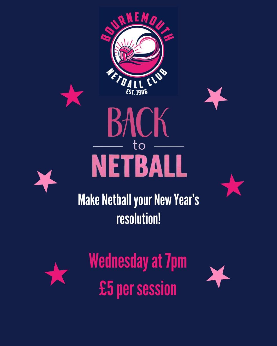 Come along and join us! Contact:  jacqui@netballbournemouth.co.uk