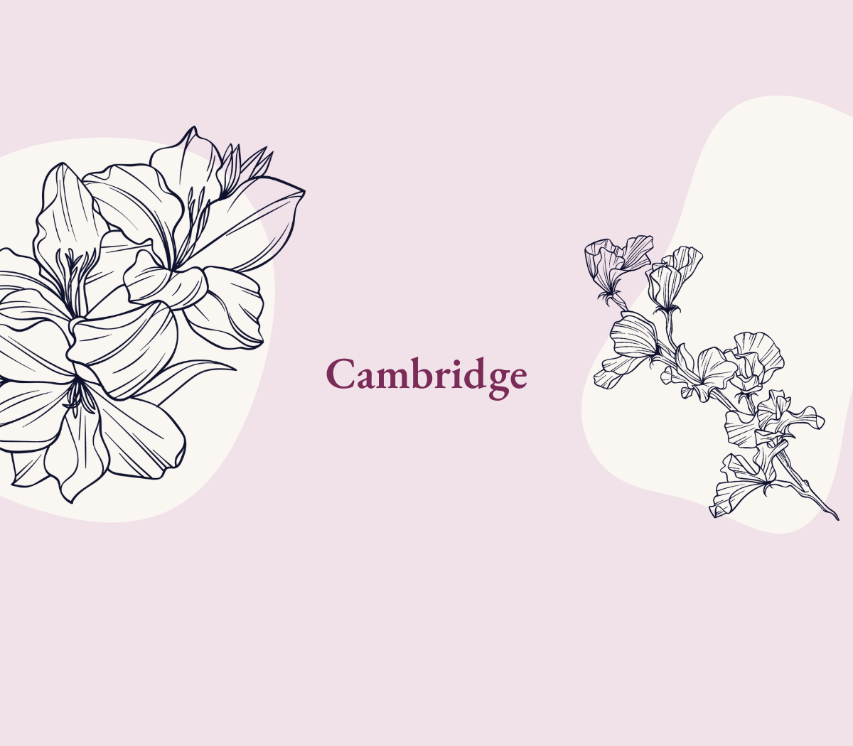 Banner for TMM Cambridge Supper Club with the text "all are welcome" and a heart-shaped hand icon on a purple and blue gradient background.