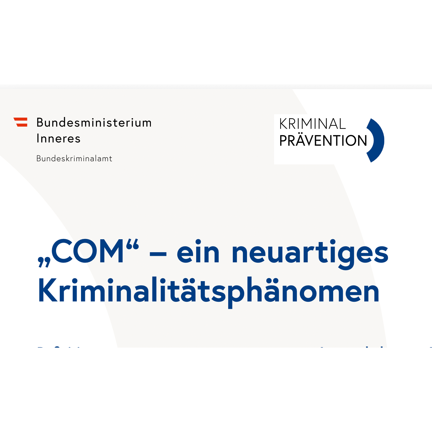 Wichtige Präventionsinformation