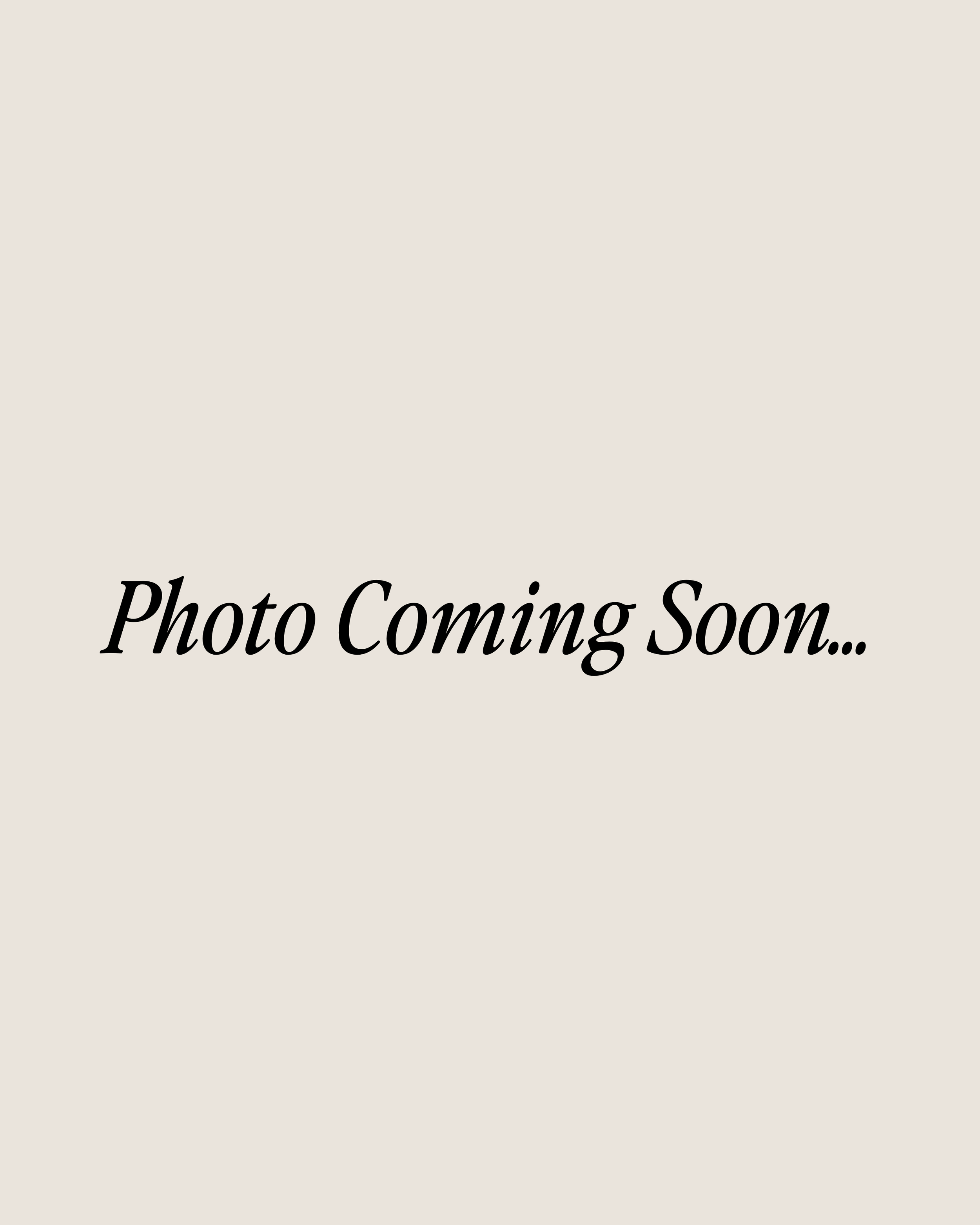 Placeholder with text 'Photo Coming Soon...' on a beige background.
