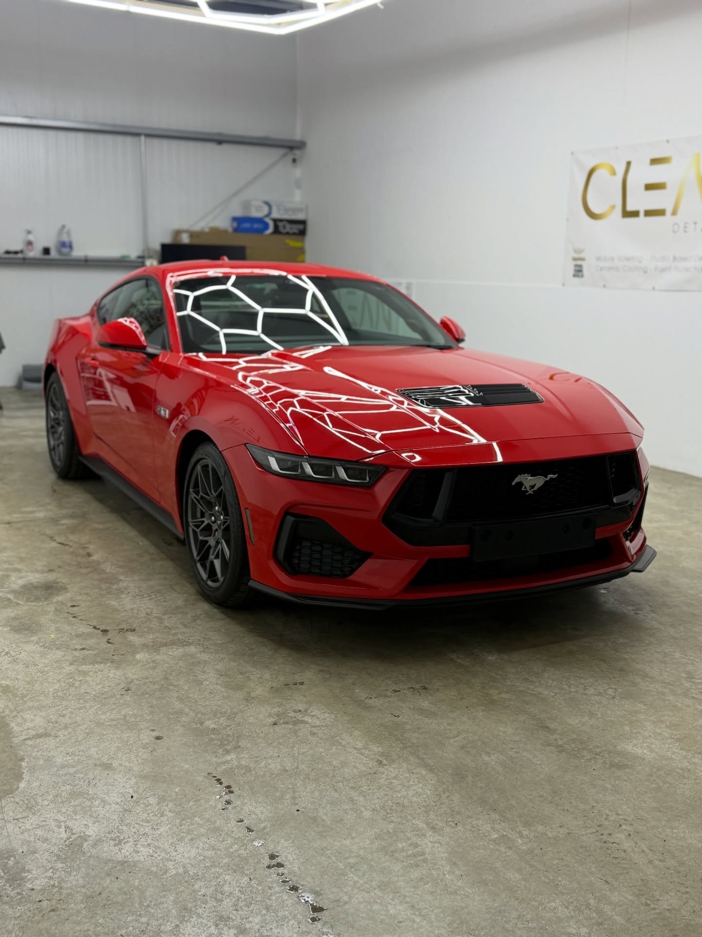 Beautiful mustang in for new car protection to lock in that gloss! Protecting paintwork for years to come! 

Multi stage Paint Correction 
Angelwax Enigma Genesis to paint and bodywork
Wheel faces coated 
All automotive glass coated
Headlights and ta