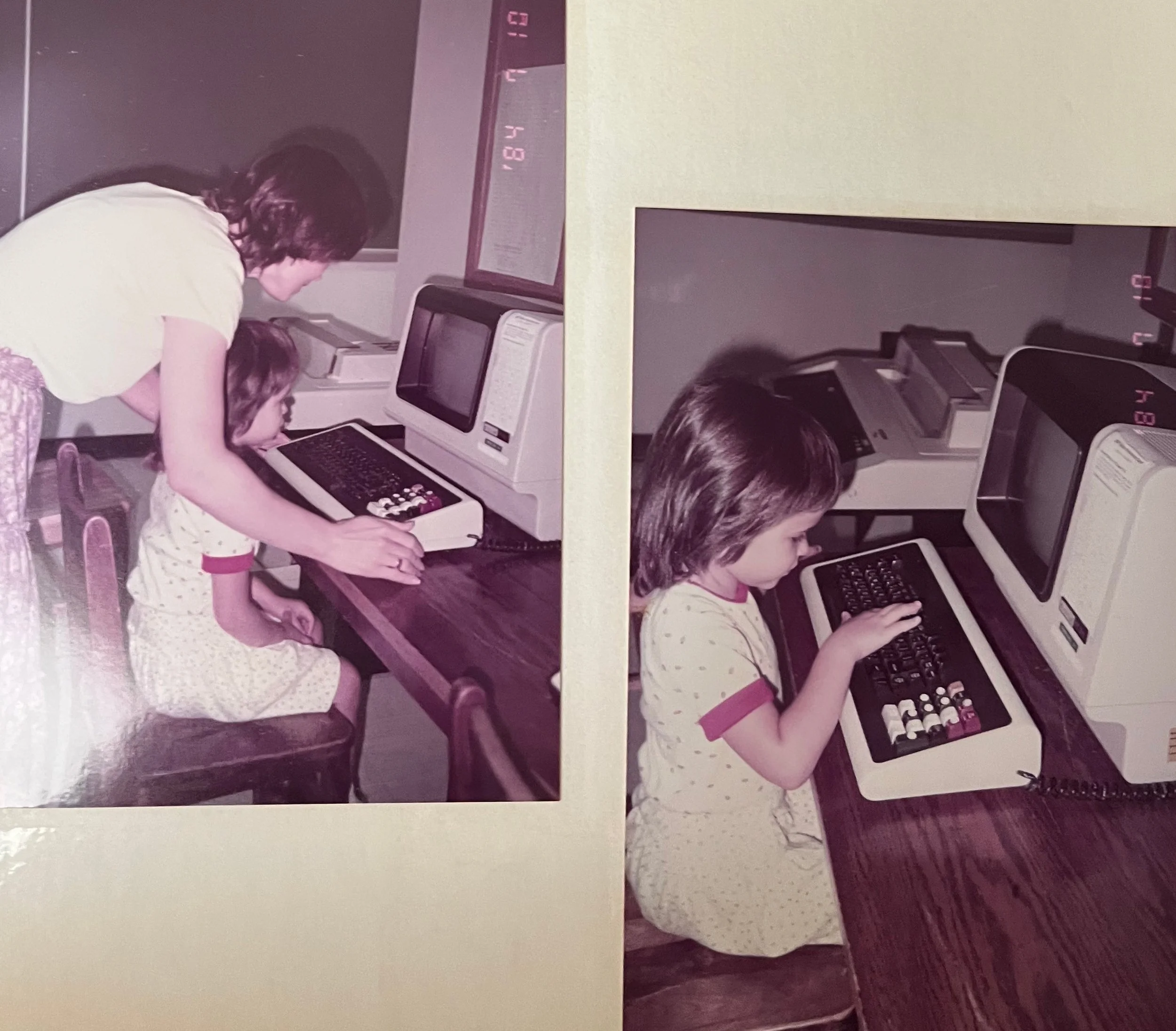 early computer work with my Mom